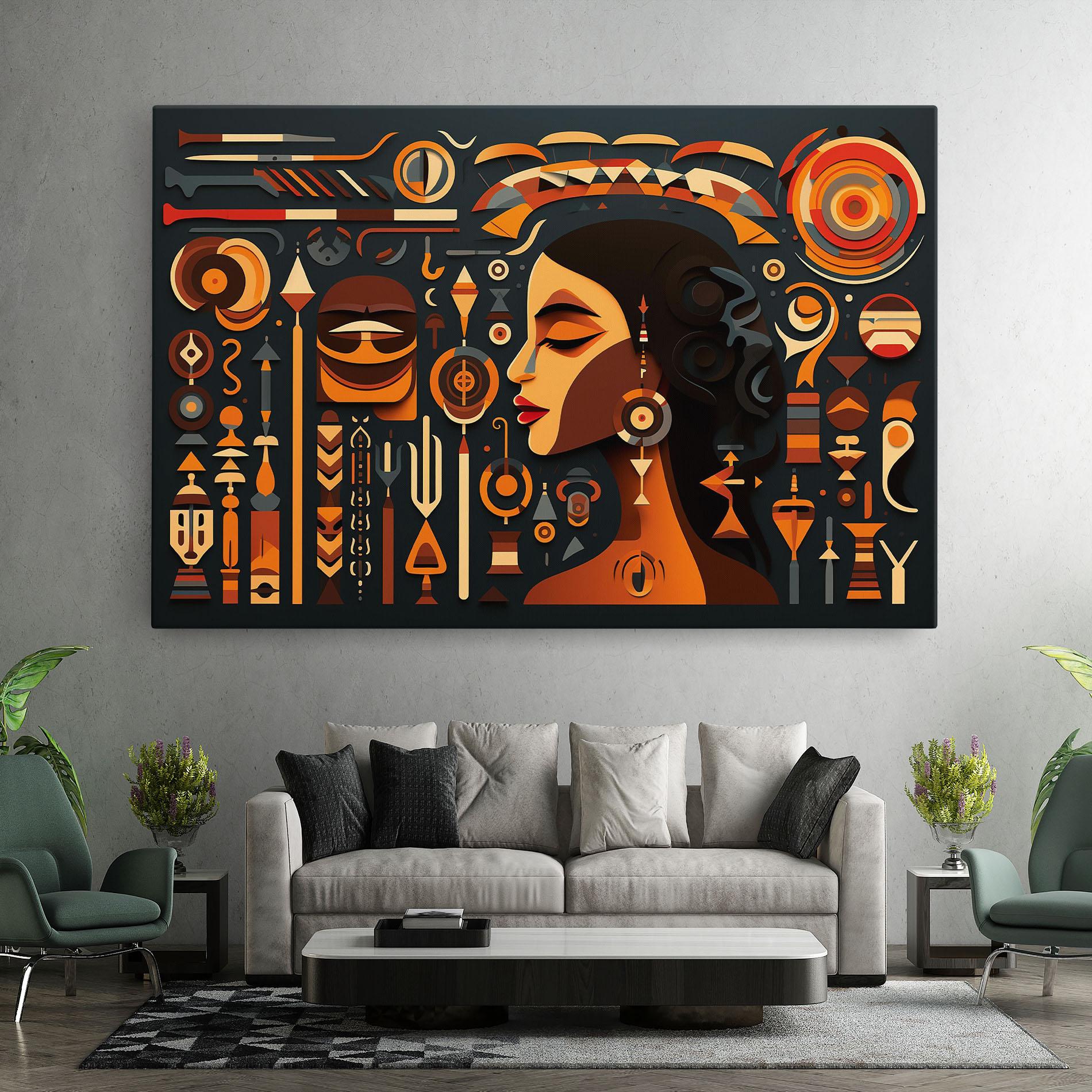 Vászonkép Old Cultural Elements mockup 7