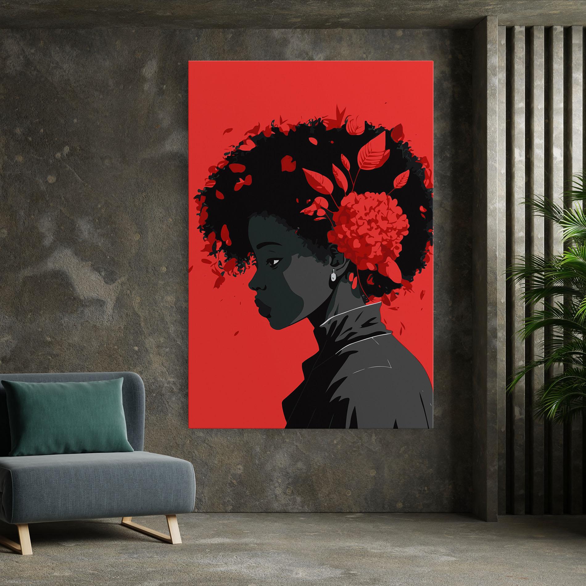 Vászonkép African Red Flower mockup 7