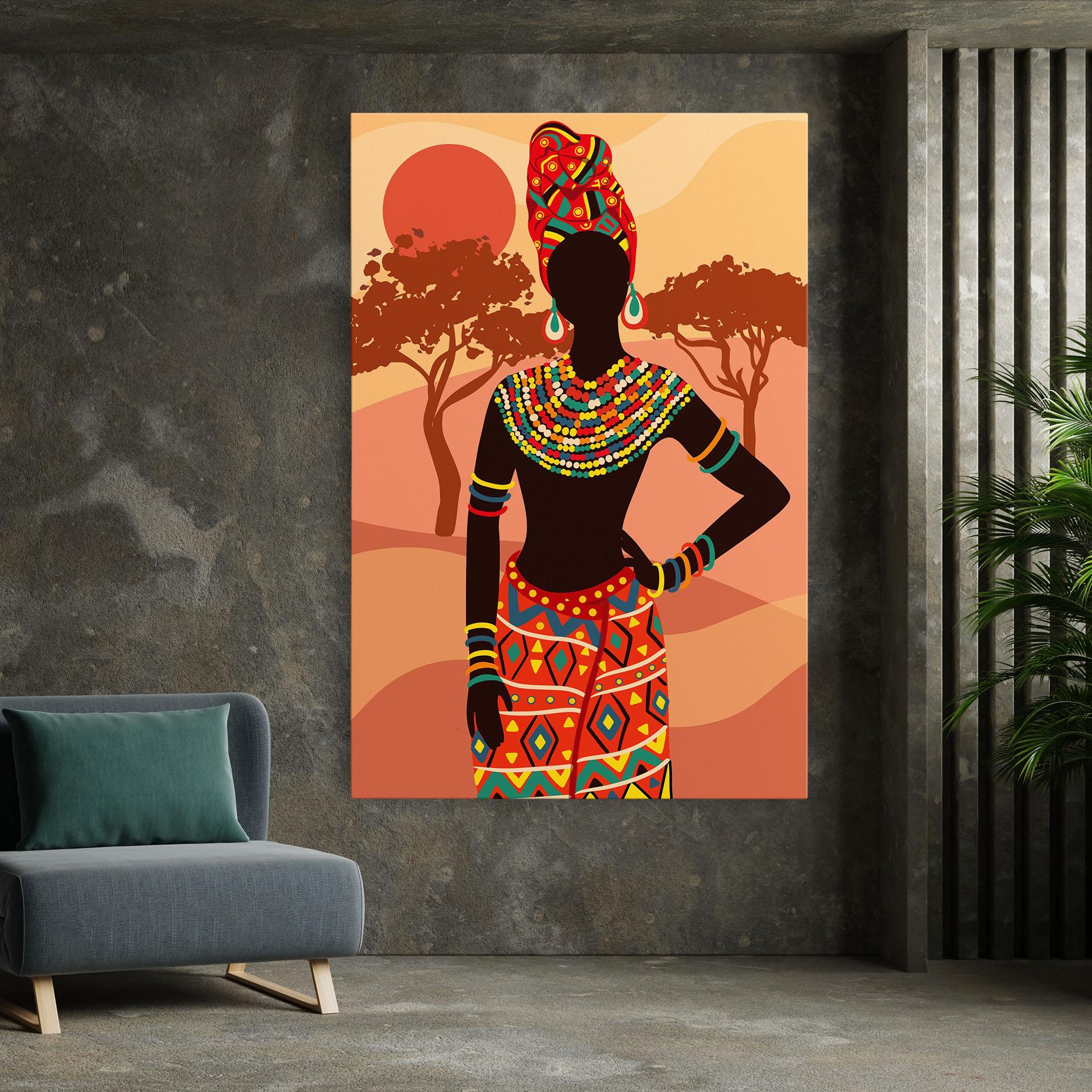 Vászonkép Ethnic African Color mockup 7
