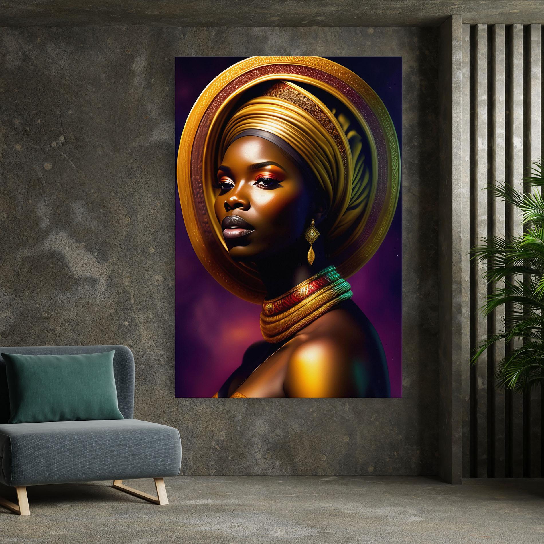 Vászonkép Golden Crown Woman mockup 7