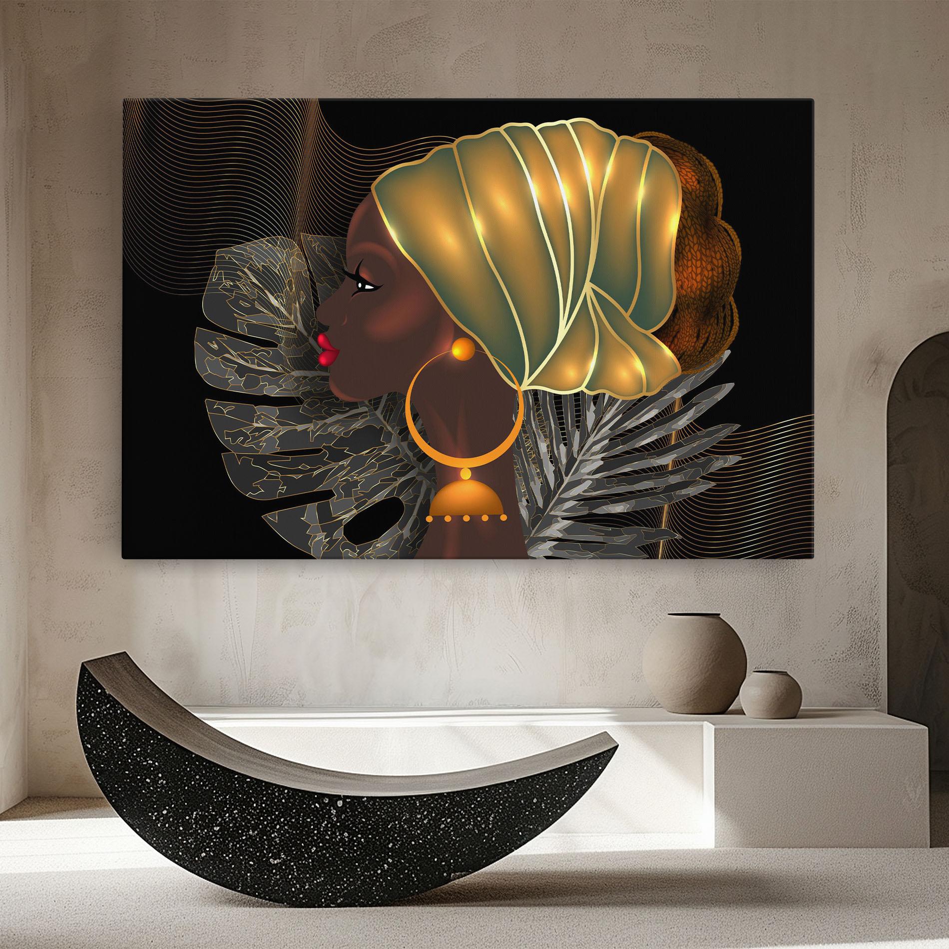 Vászonkép African Gold Leaf mockup 8