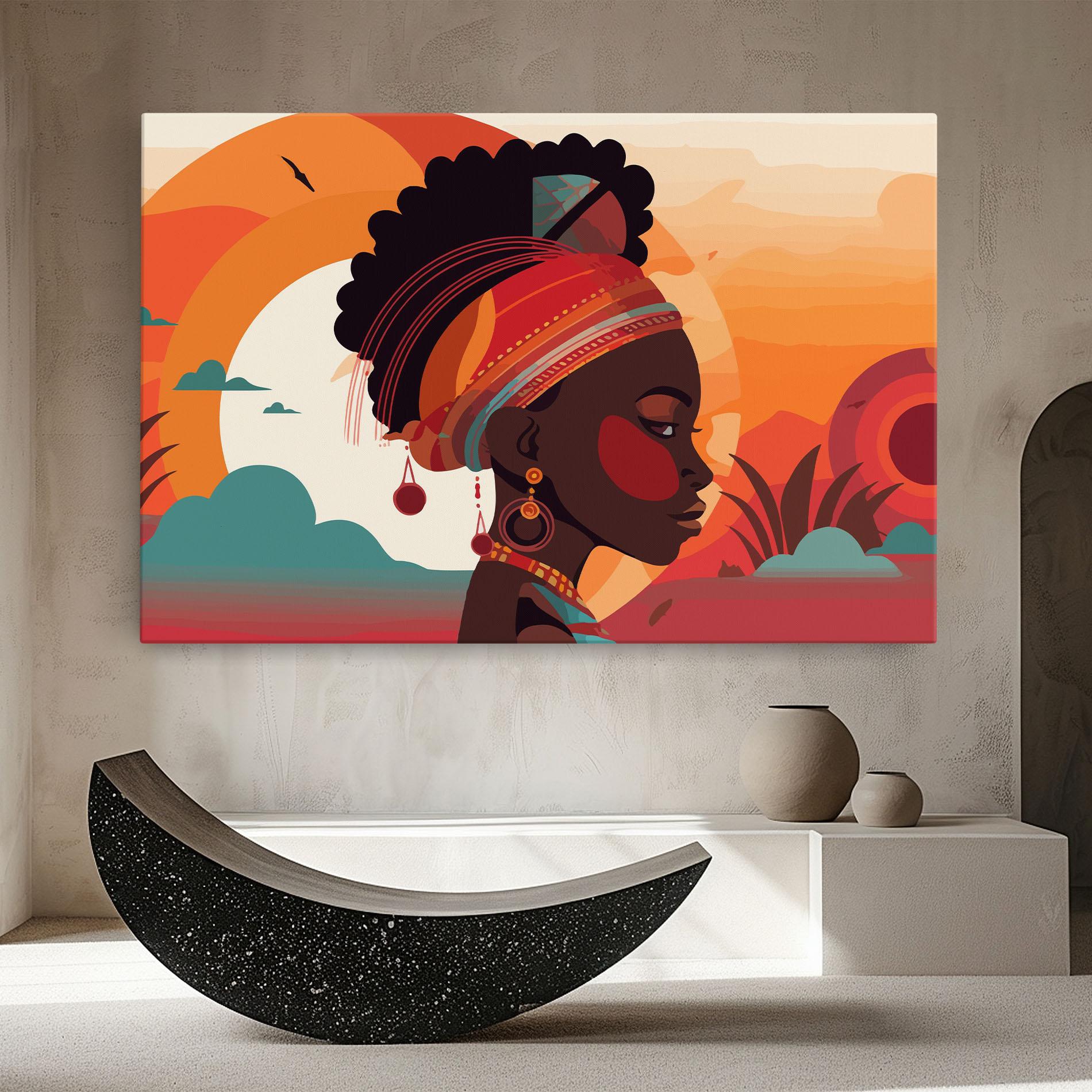 Vászonkép African Lady Art mockup 8
