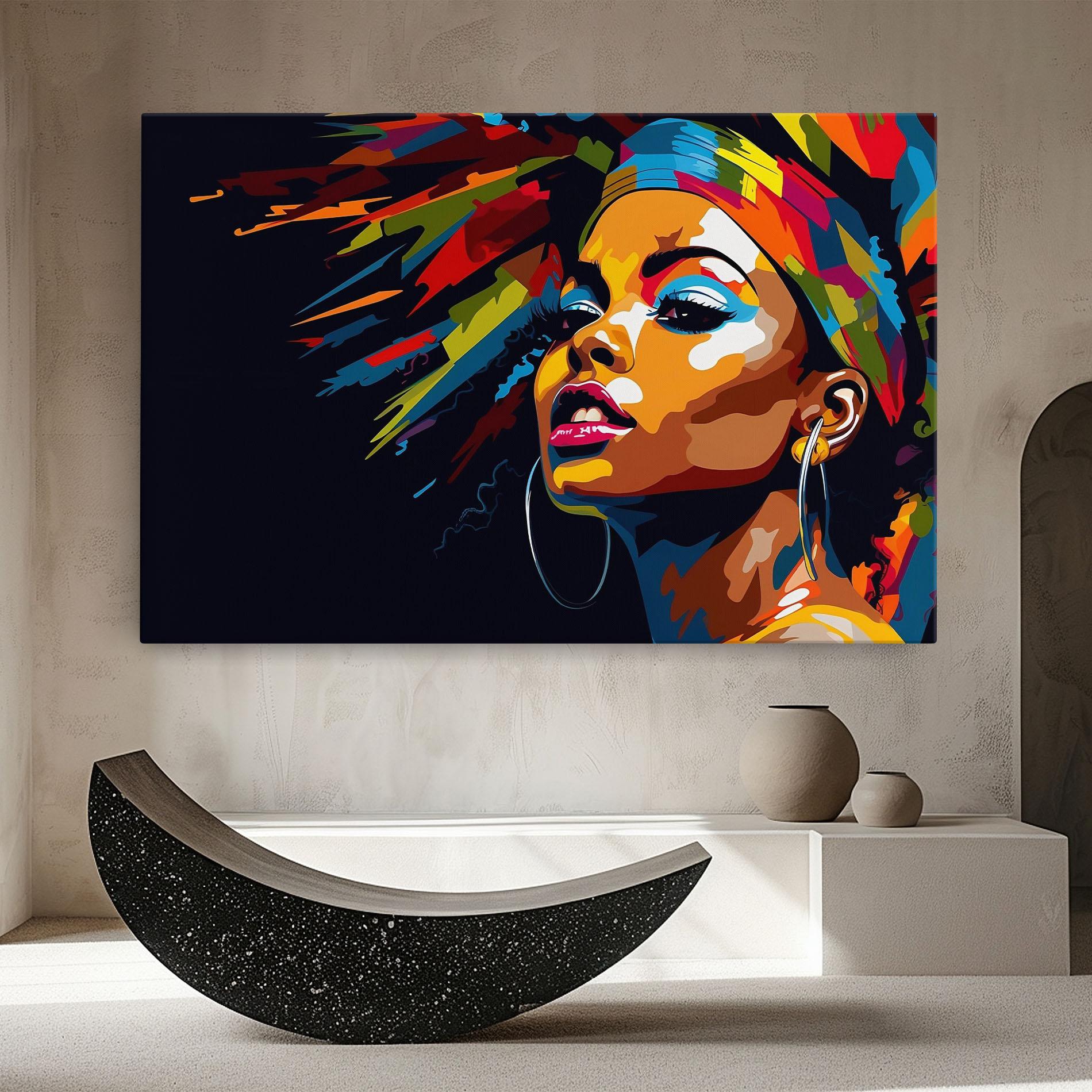 Vászonkép African Woman Portrait mockup 8