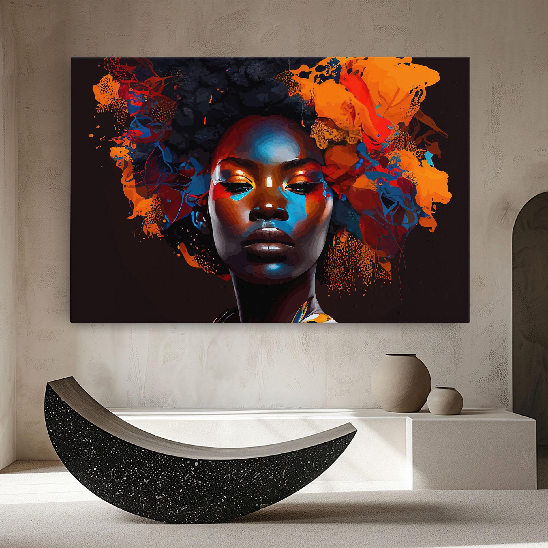 Vászonkép Africat Yellow Hair mockup 8