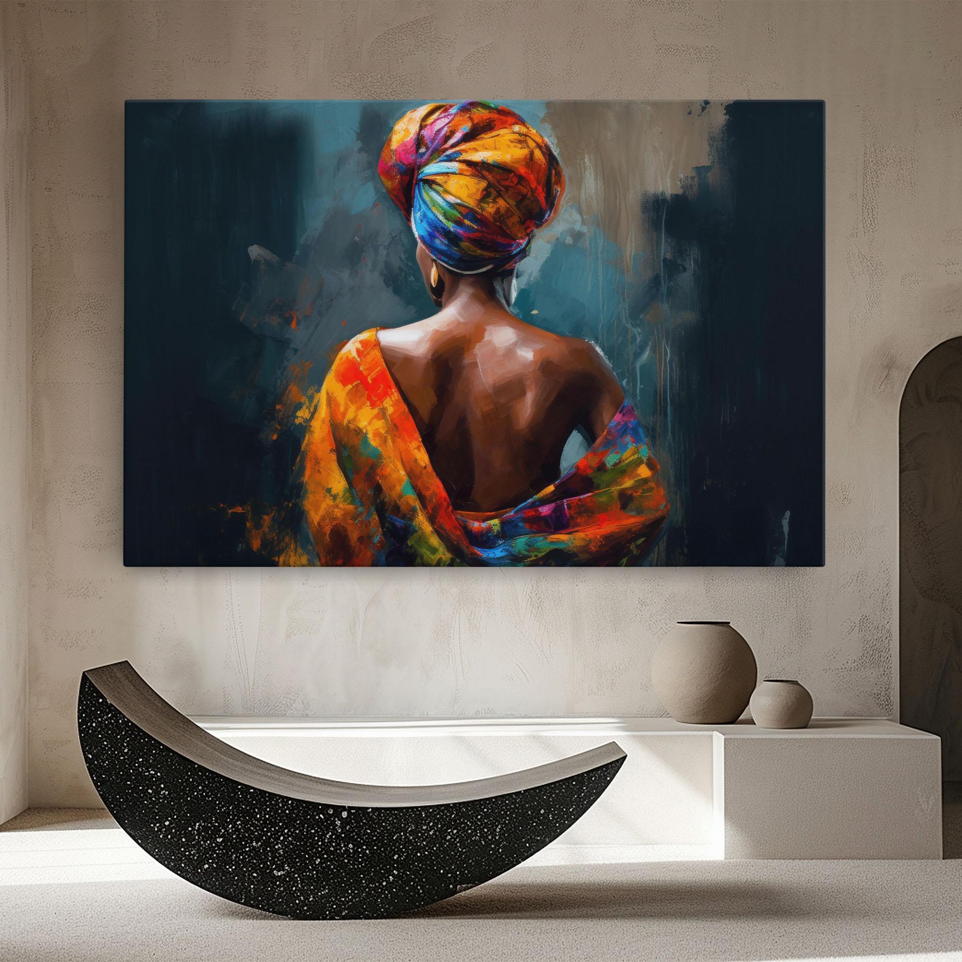 Vászonkép Colorful Turban Woman mockup 8