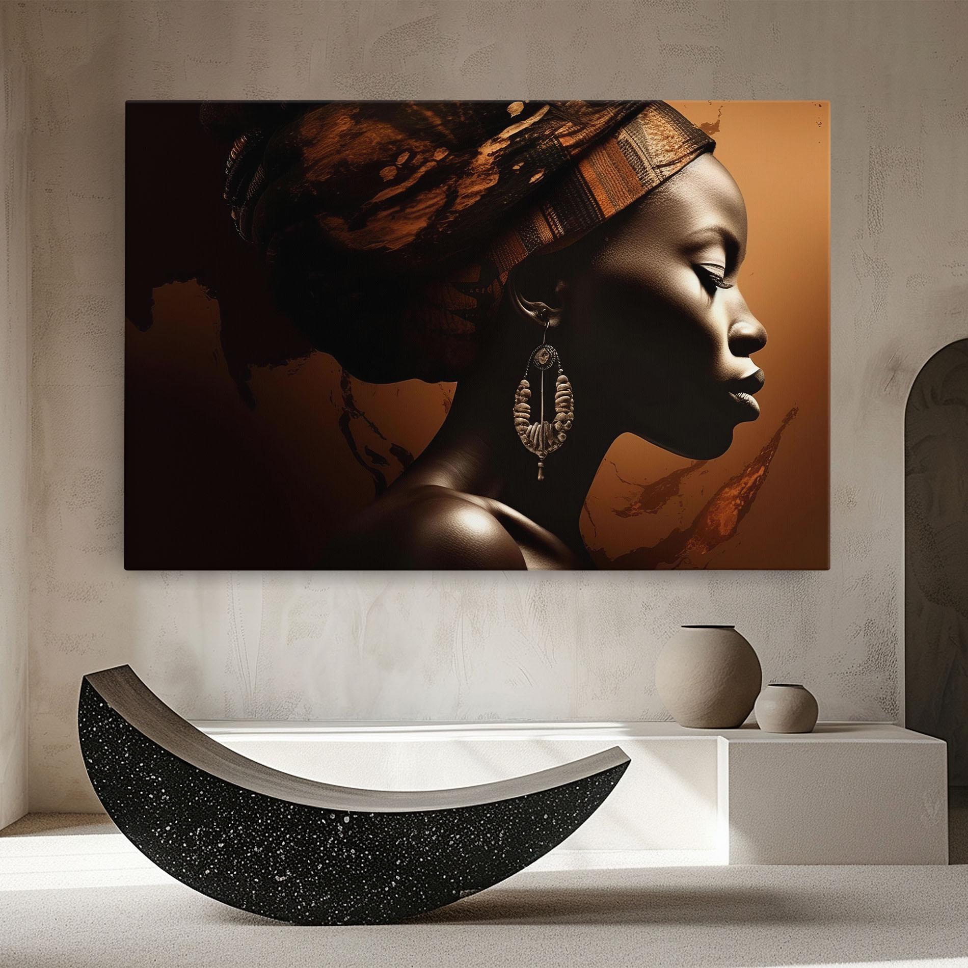 Vászonkép Interesting African Earrings mockup 8