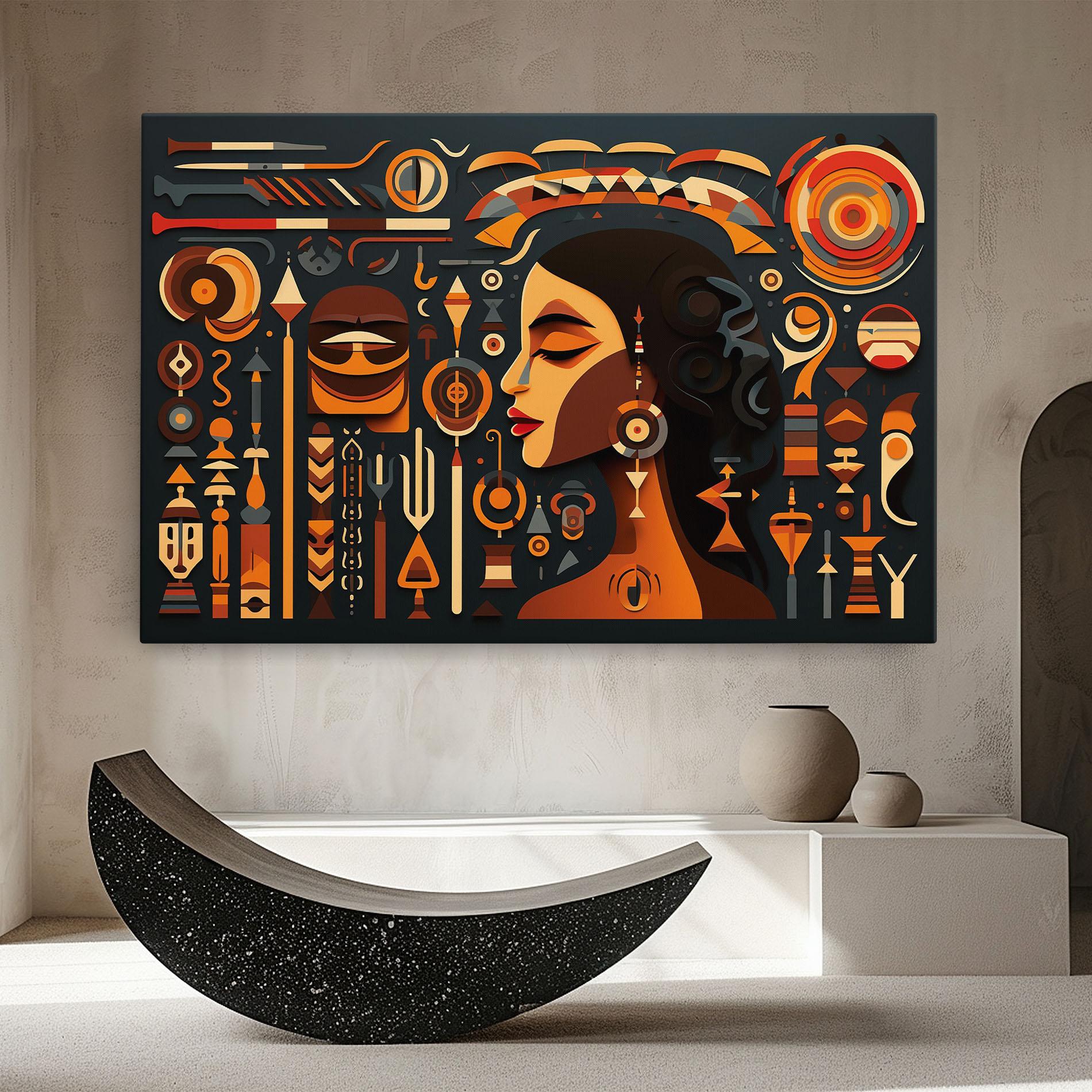 Vászonkép Old Cultural Elements mockup 8