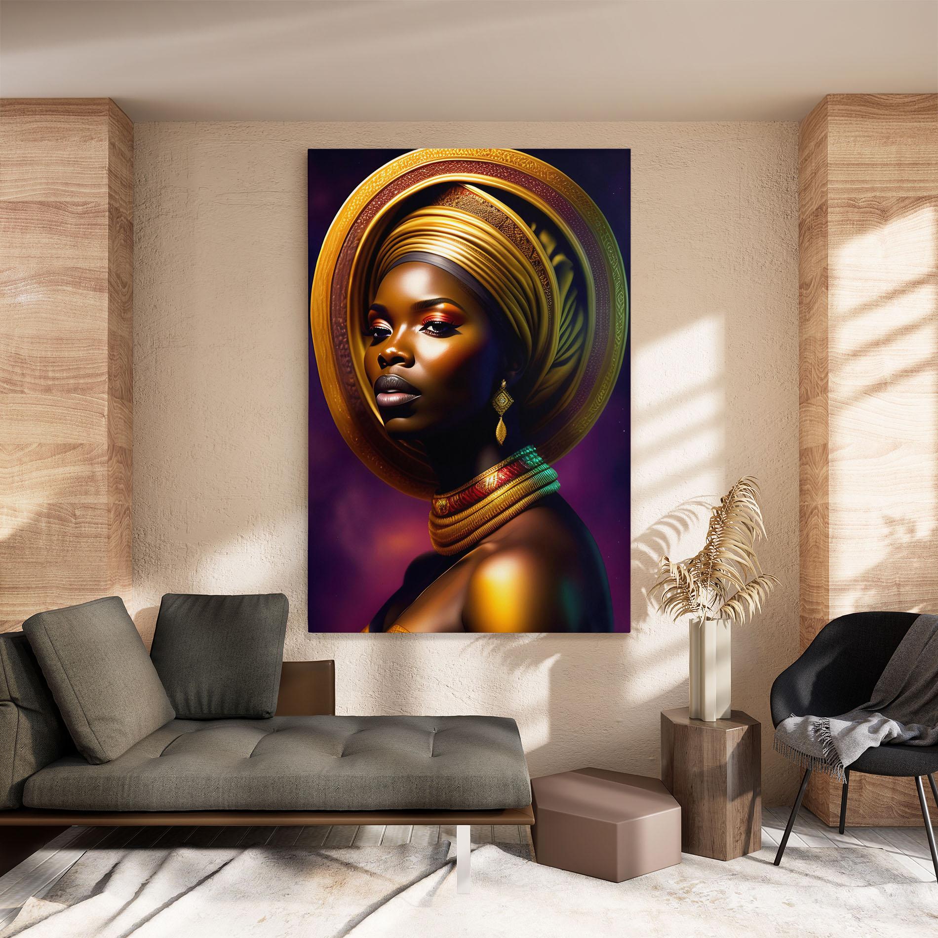 Vászonkép Golden Crown Woman mockup 8