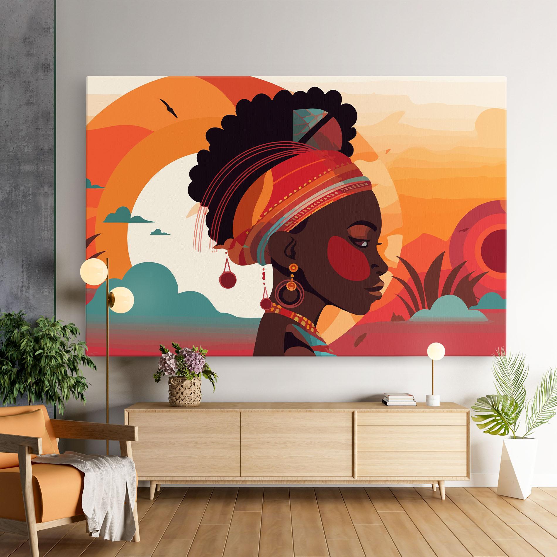 Vászonkép African Lady Art mockup 9