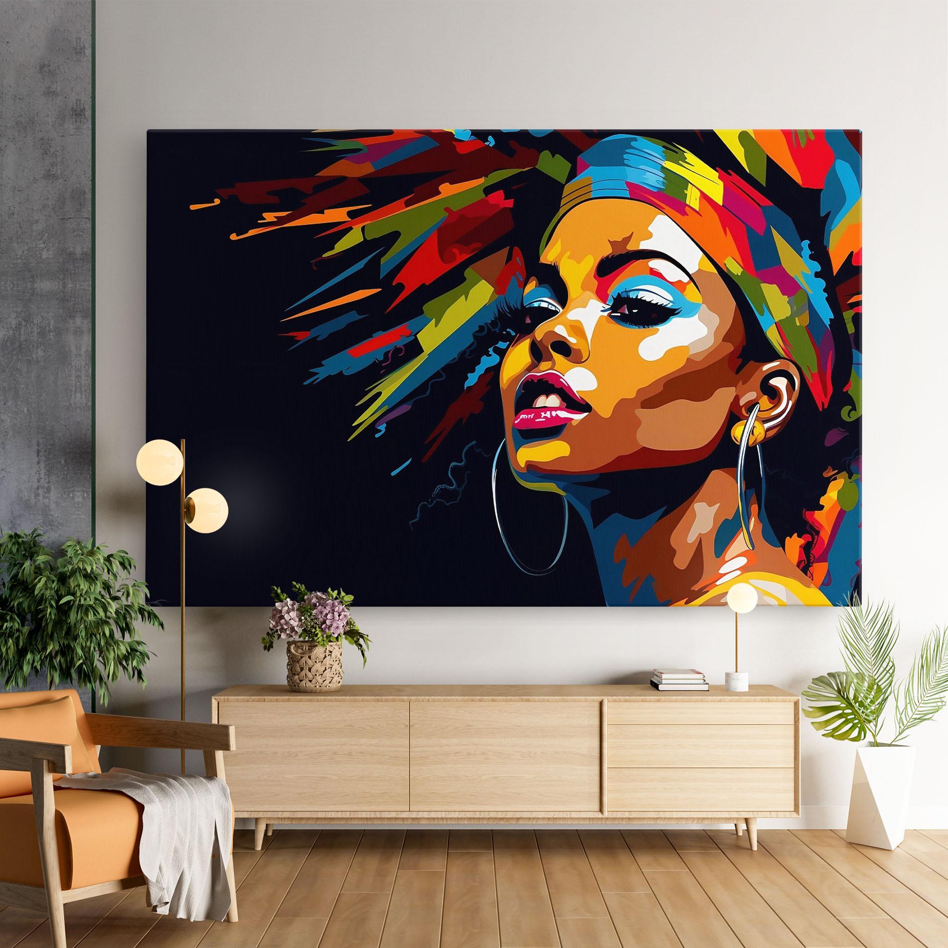 Vászonkép African Woman Portrait mockup 9