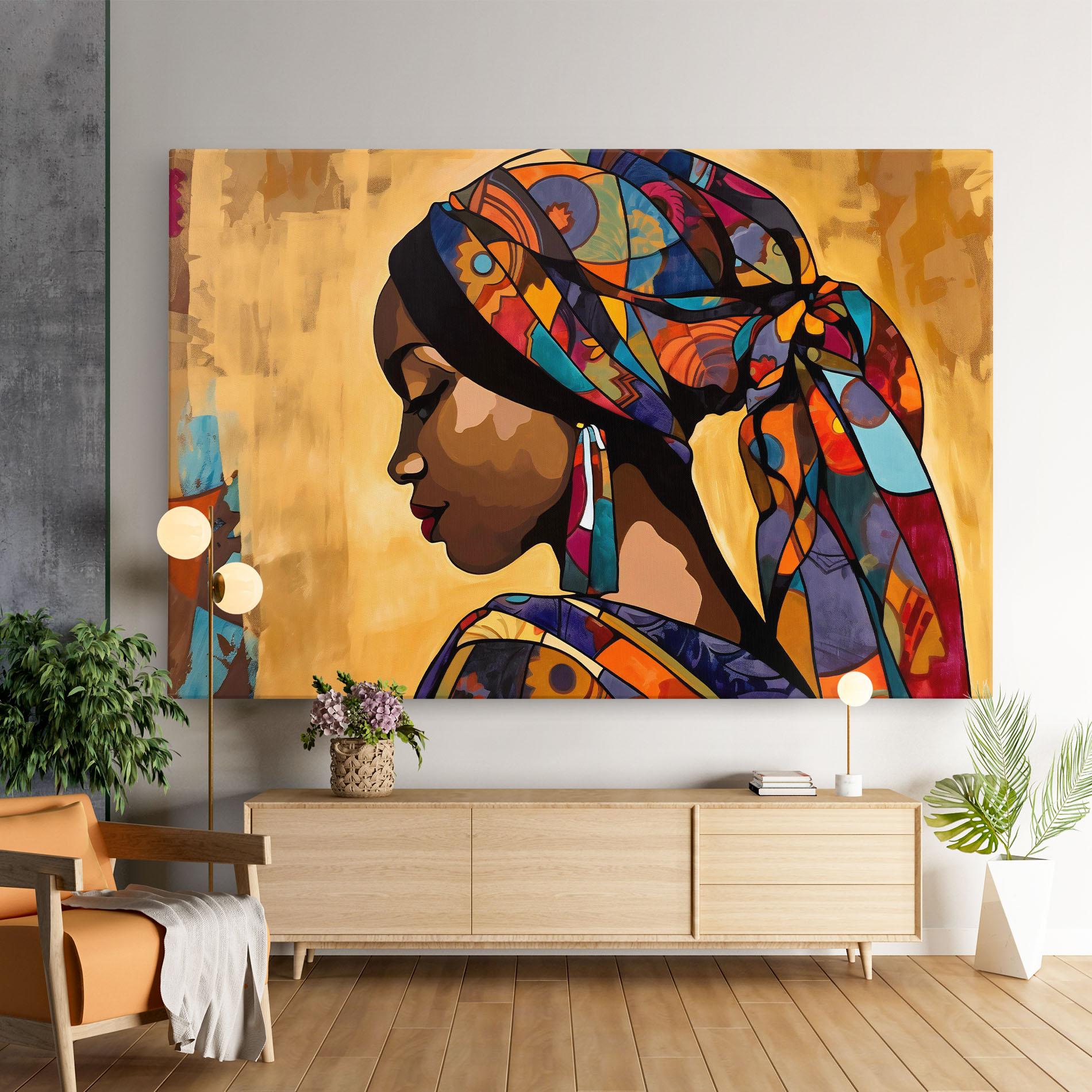 Vászonkép Headscarf Pretty Woman mockup 9