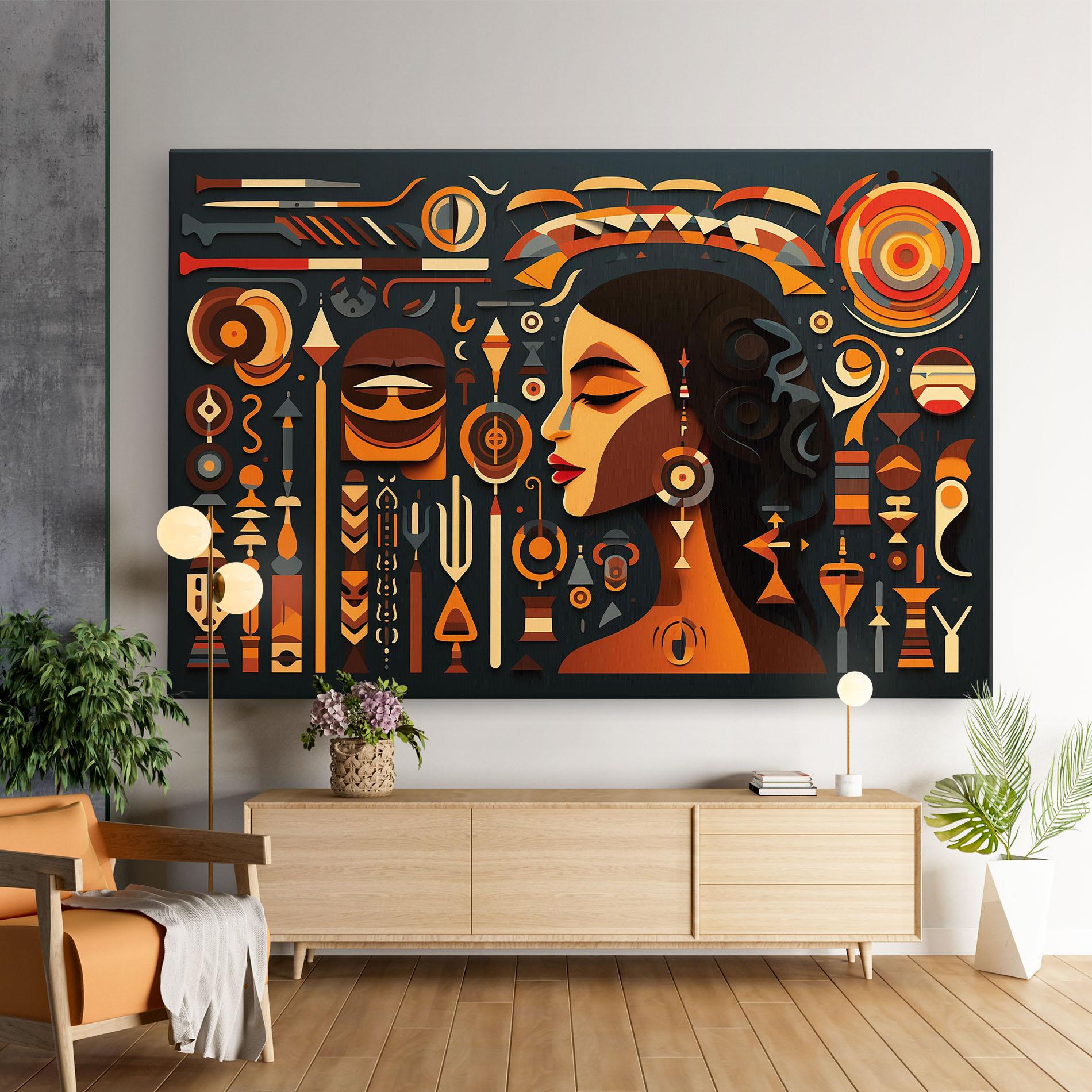 Vászonkép Old Cultural Elements mockup 9