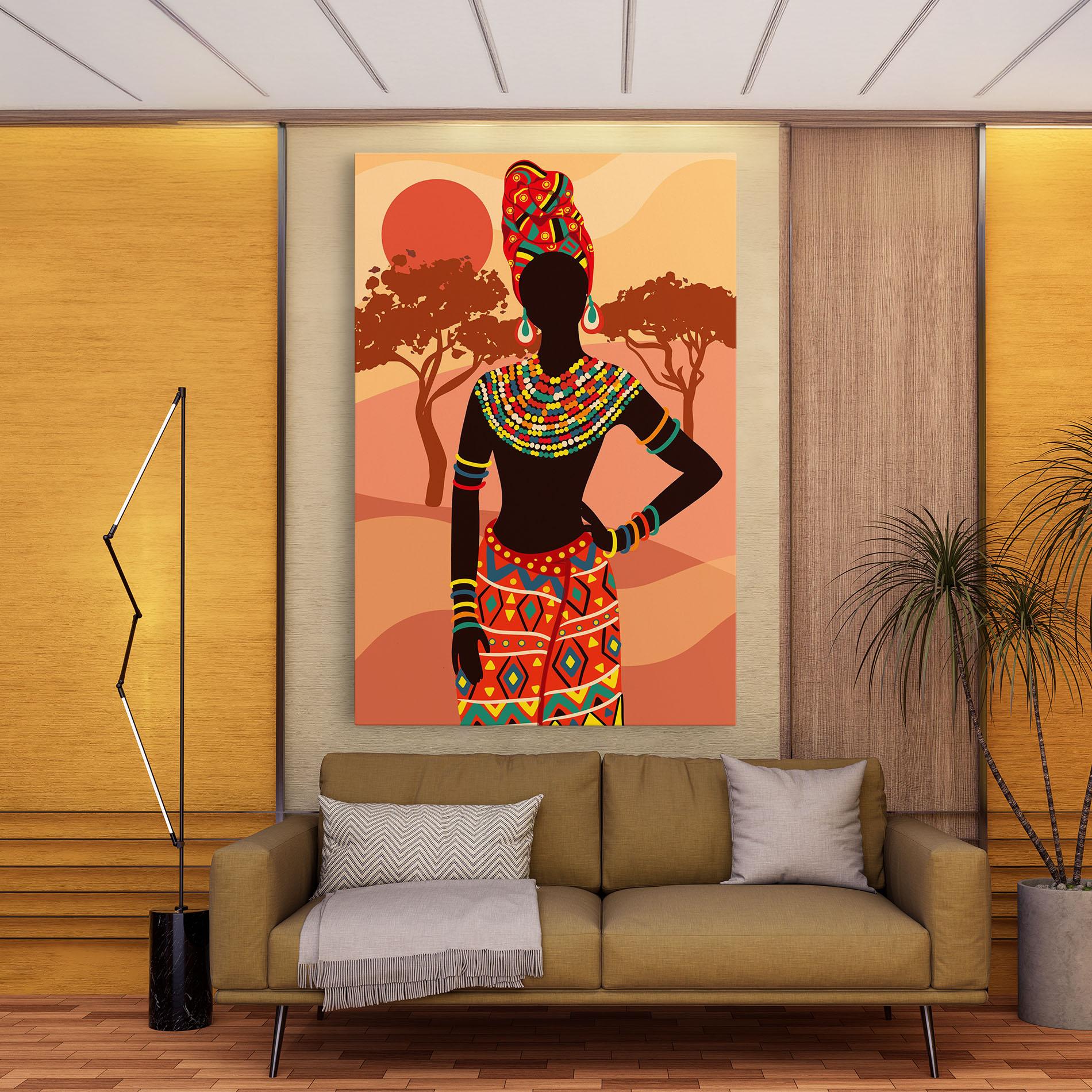 Vászonkép Ethnic African Color mockup 9