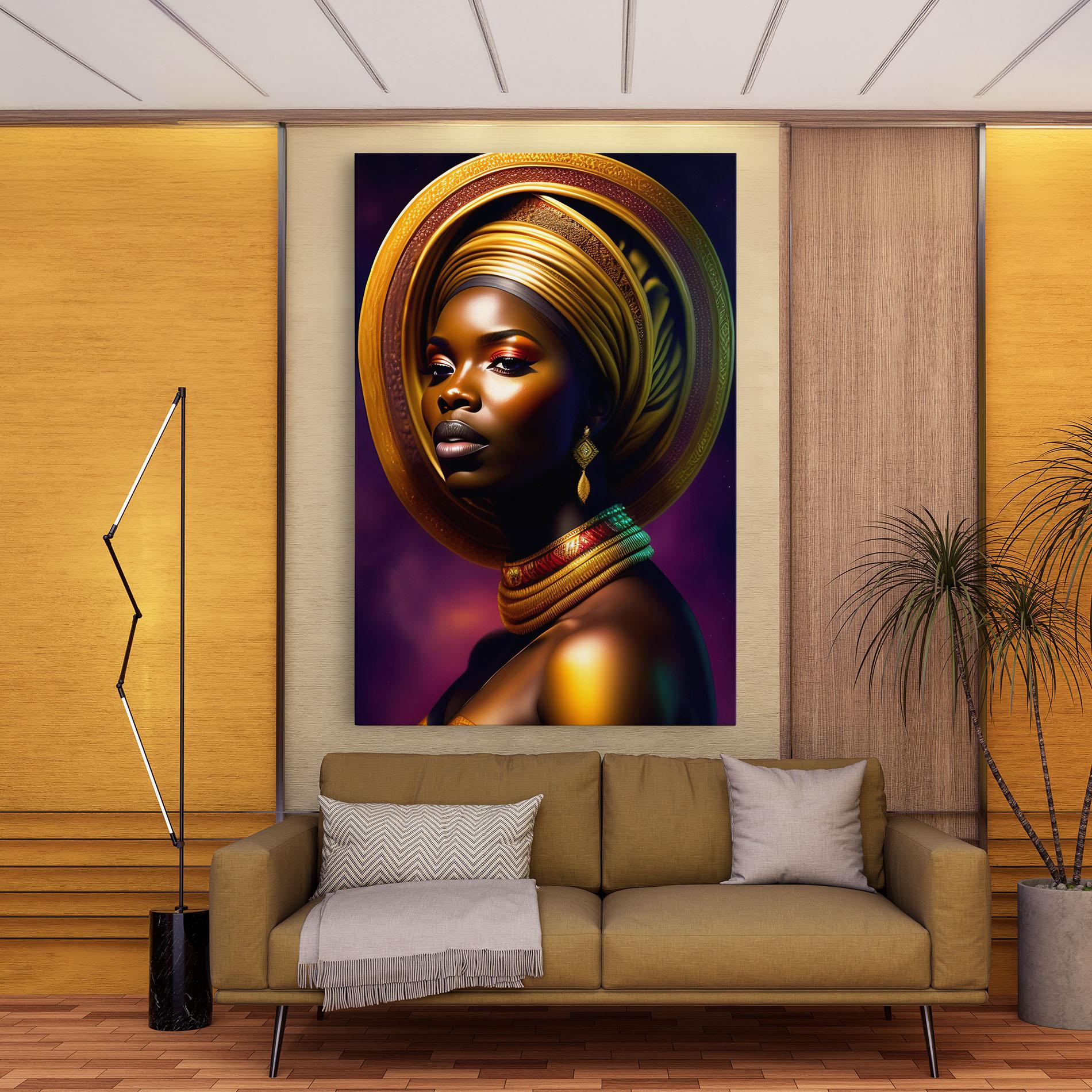 Vászonkép Golden Crown Woman mockup 9