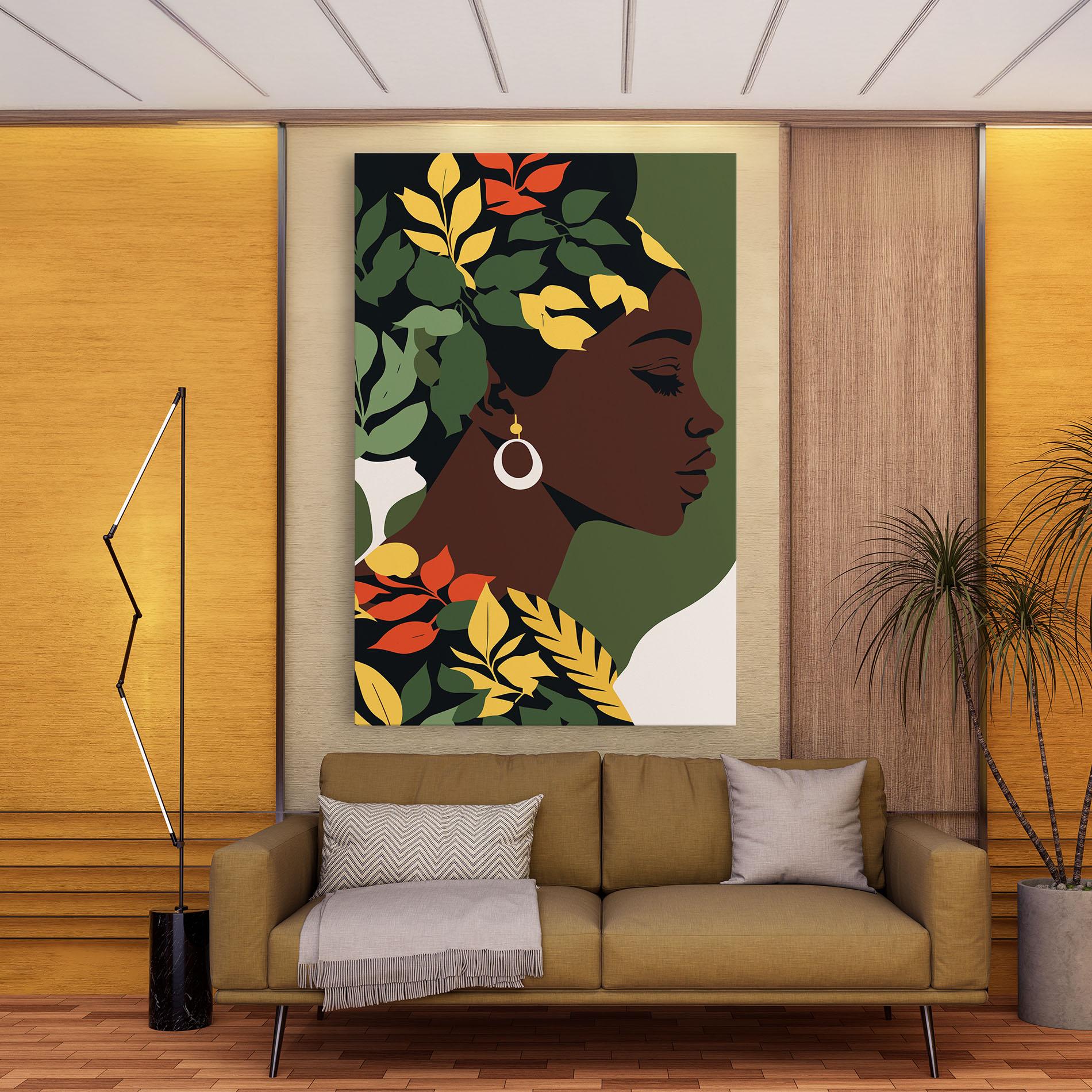 Vászonkép Yellow Leaf Africa mockup 9