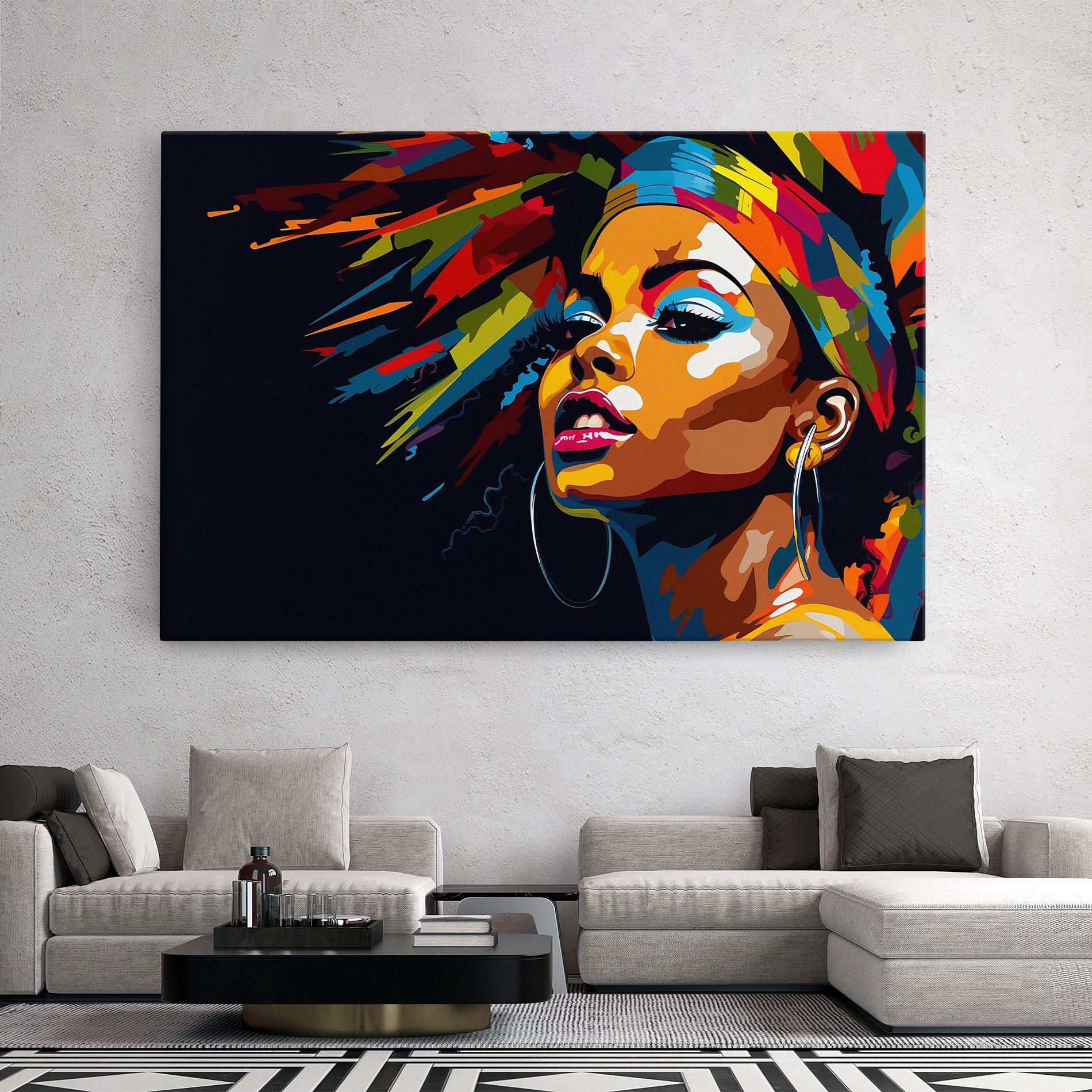 Vászonkép African Woman Portrait mockup 2