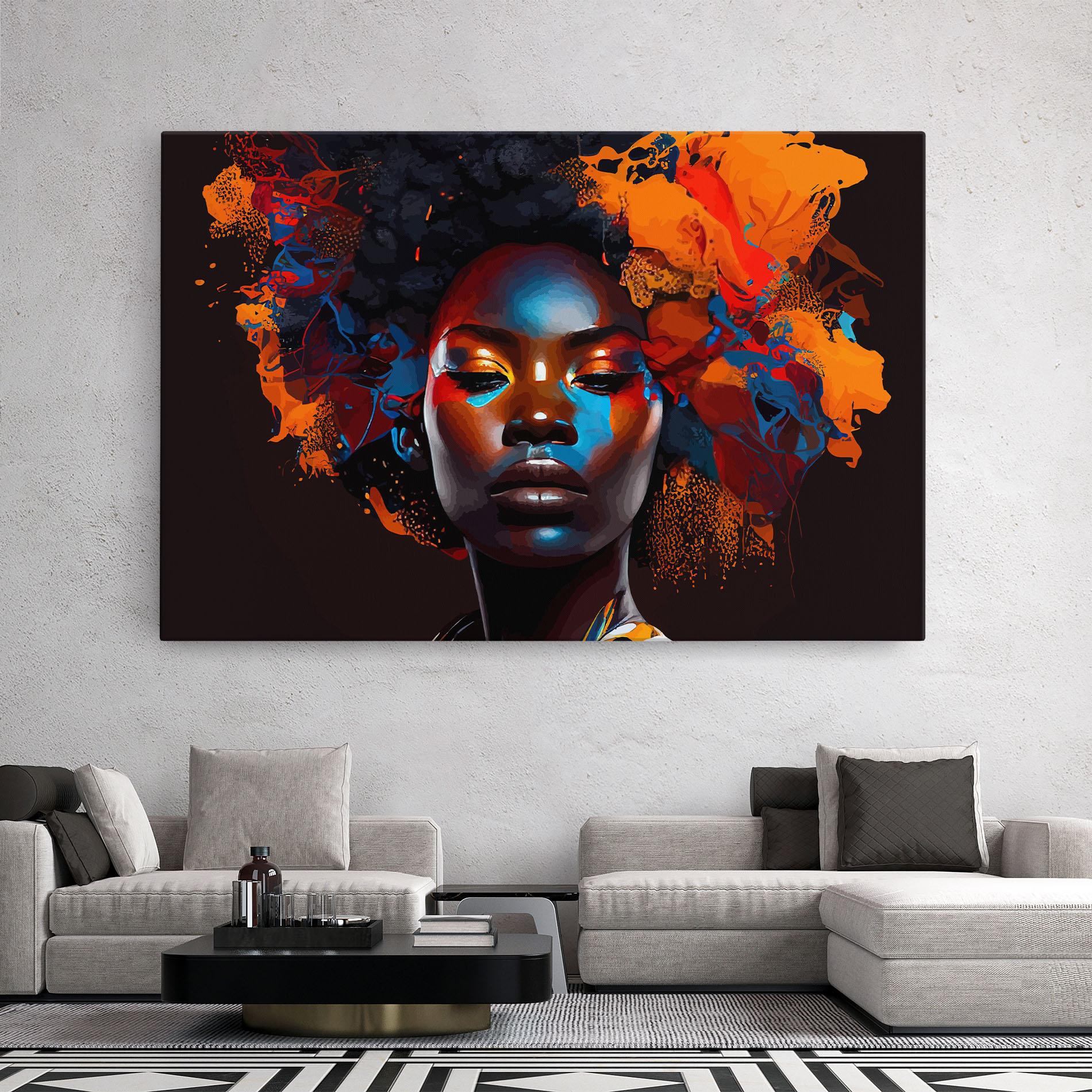 Vászonkép Africat Yellow Hair mockup 2