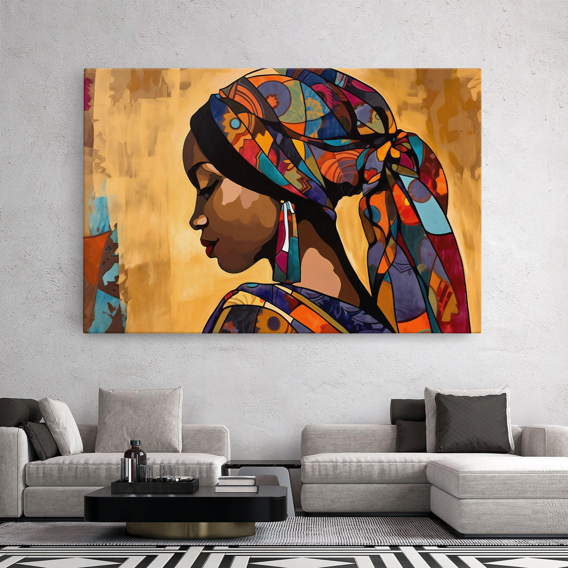 Vászonkép Headscarf Pretty Woman mockup 2