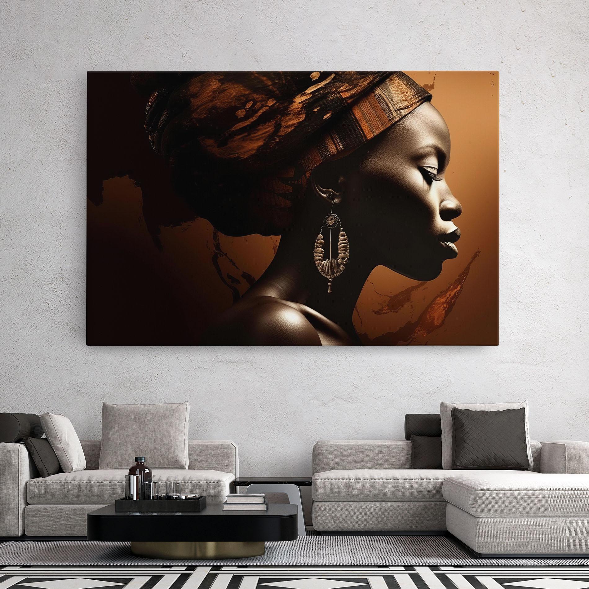 Vászonkép Interesting African Earrings mockup 2