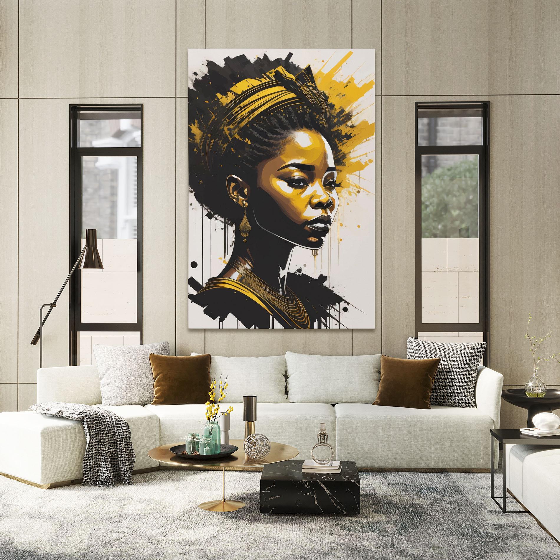Vászonkép Gold African Woman mockup 2