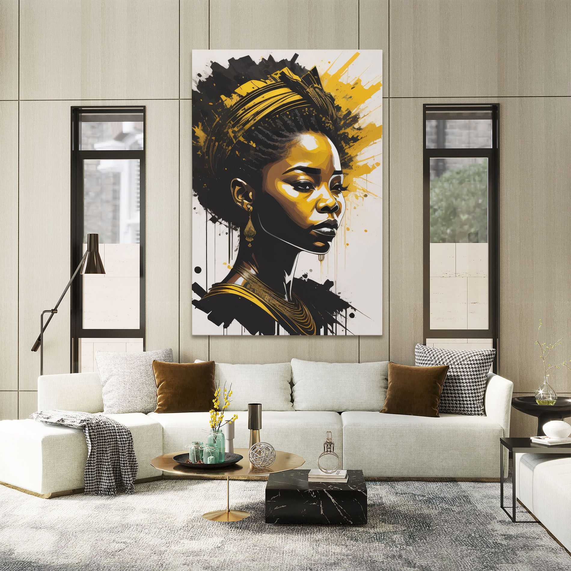 Gold African Woman mockup 2