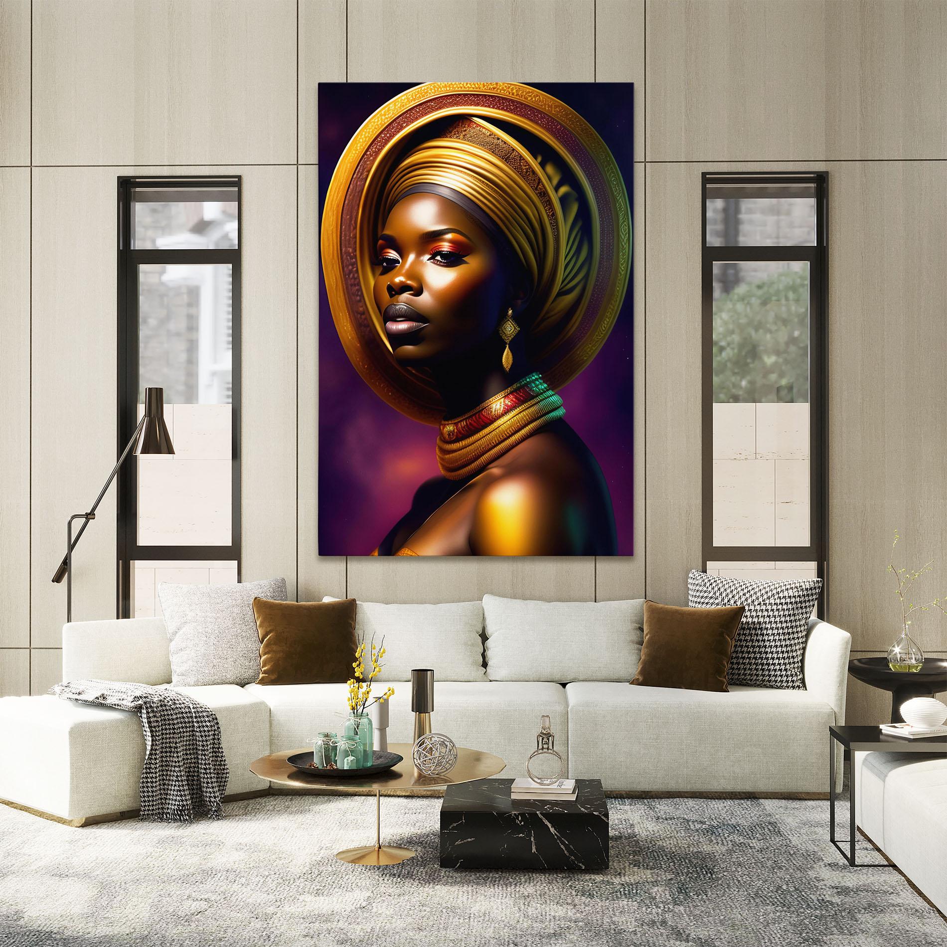 Vászonkép Golden Crown Woman mockup 2