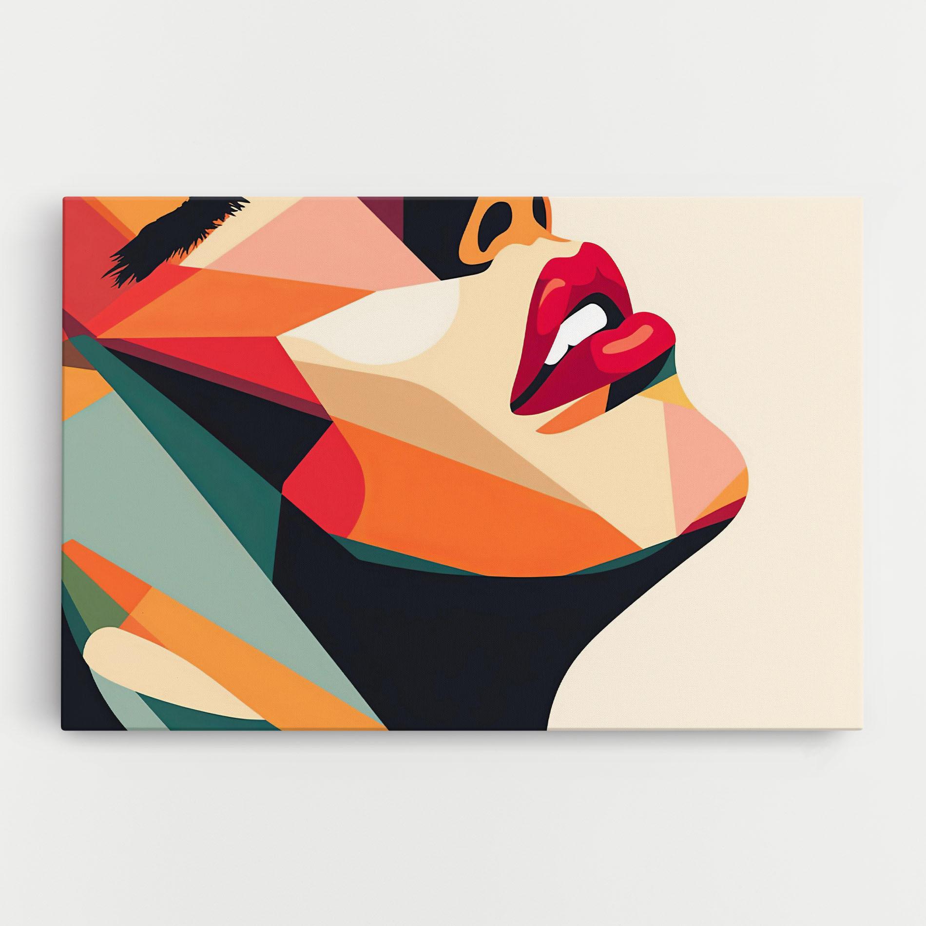 Vászonkép Abstract Lips mockup 0
