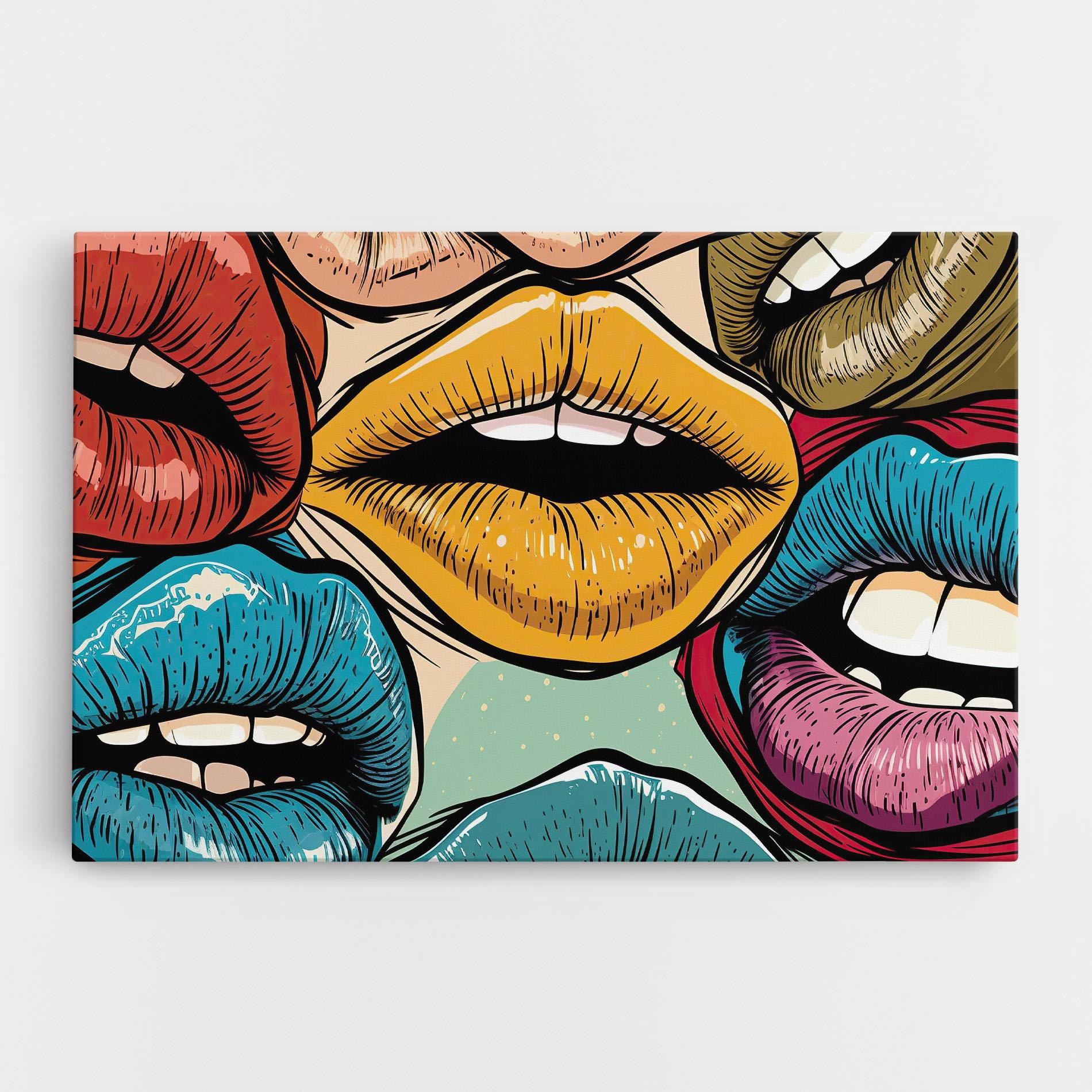 Vászonkép Comic Book Color Lips mockup 0