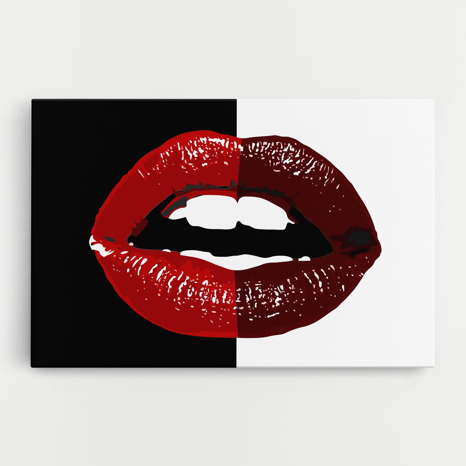 Vászonkép Red Shade Lips mockup 0