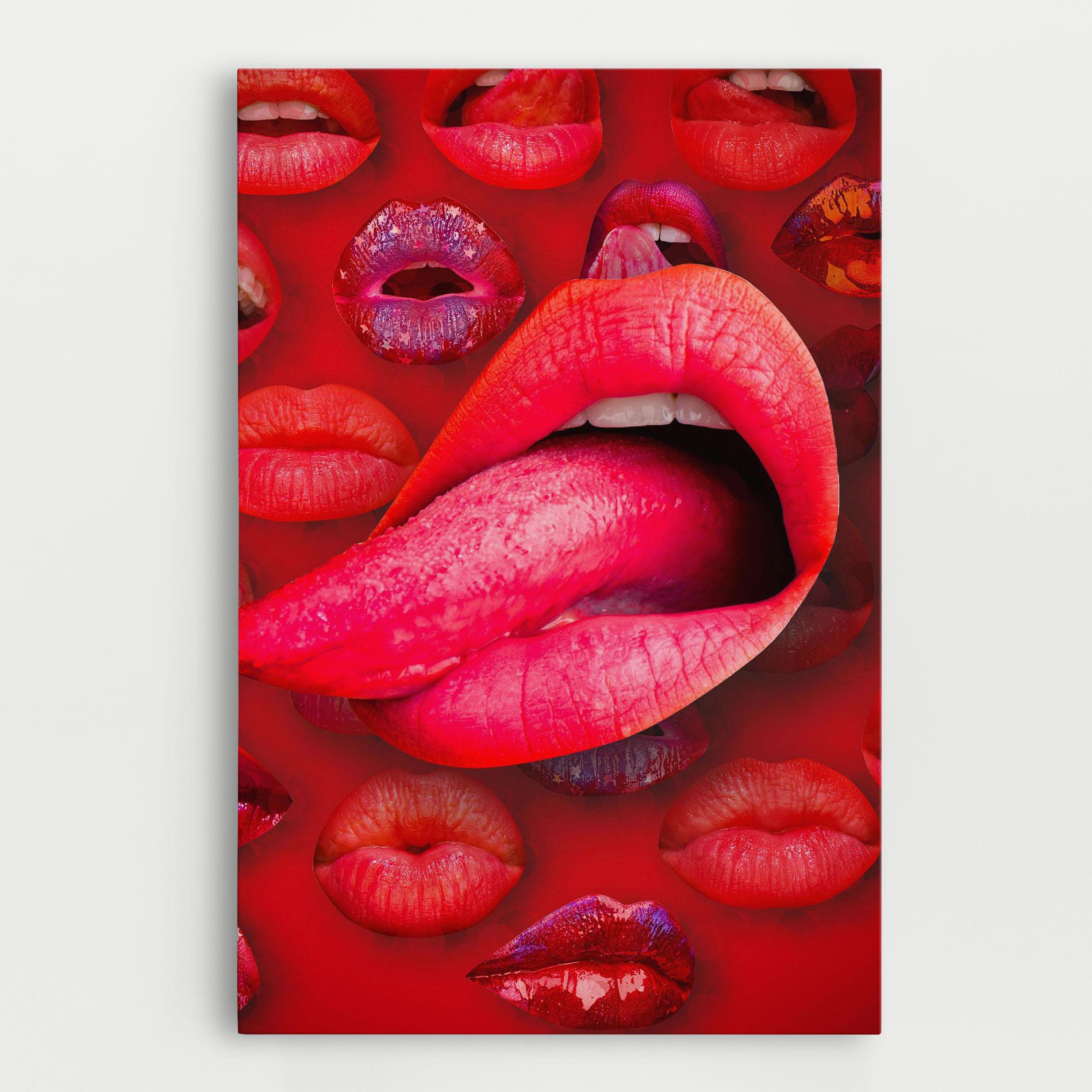 Vászonkép Big Tongue Collage mockup 0