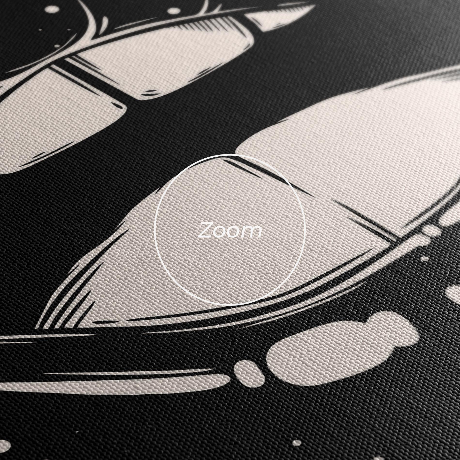 Vászonkép Lips On Black mockup 3