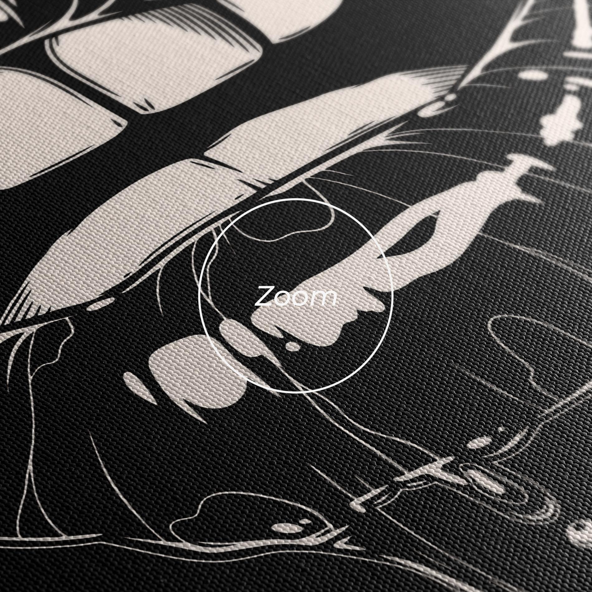 Vászonkép Open Lips On Black mockup 3