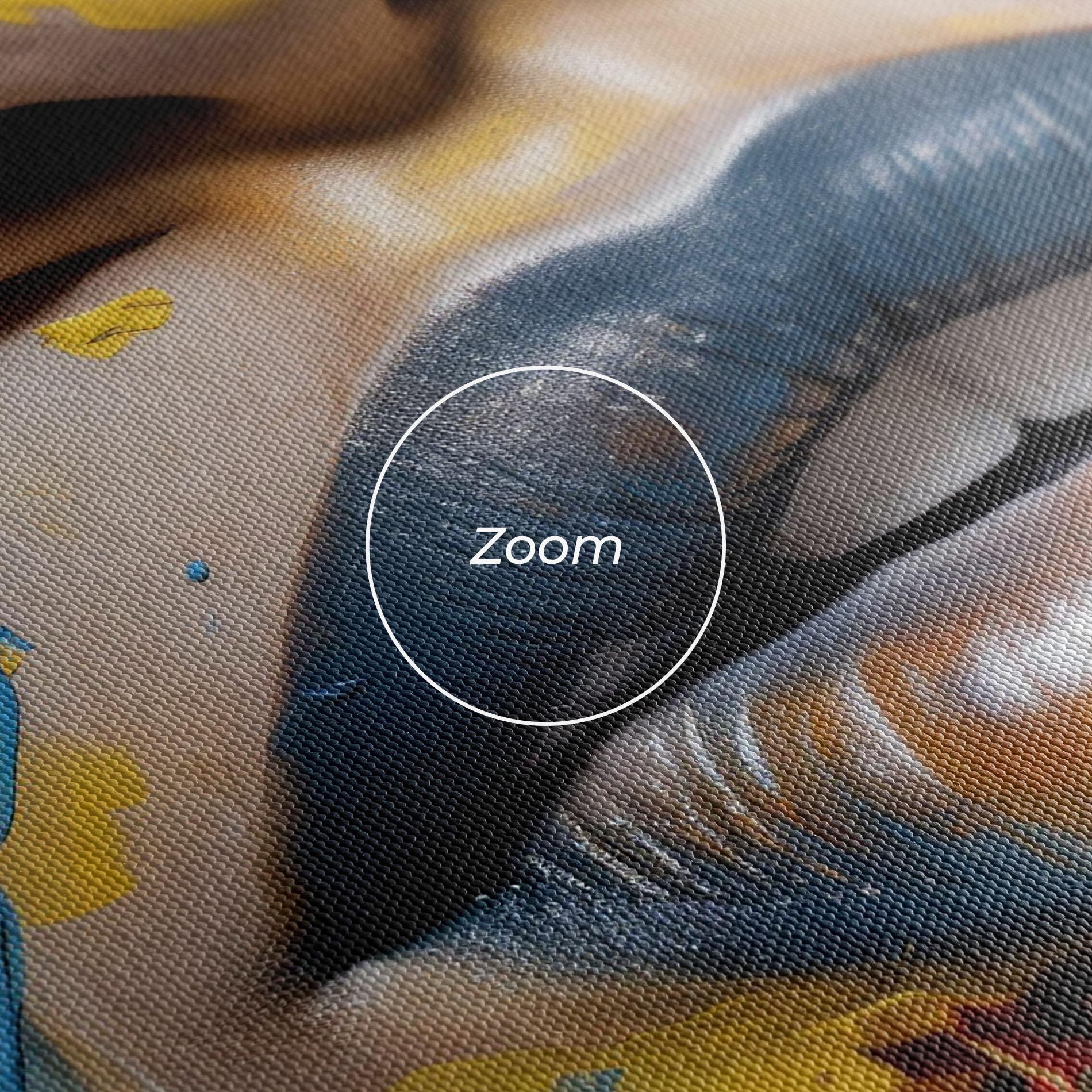 Vászonkép Yellow Blue Lips Art mockup 3
