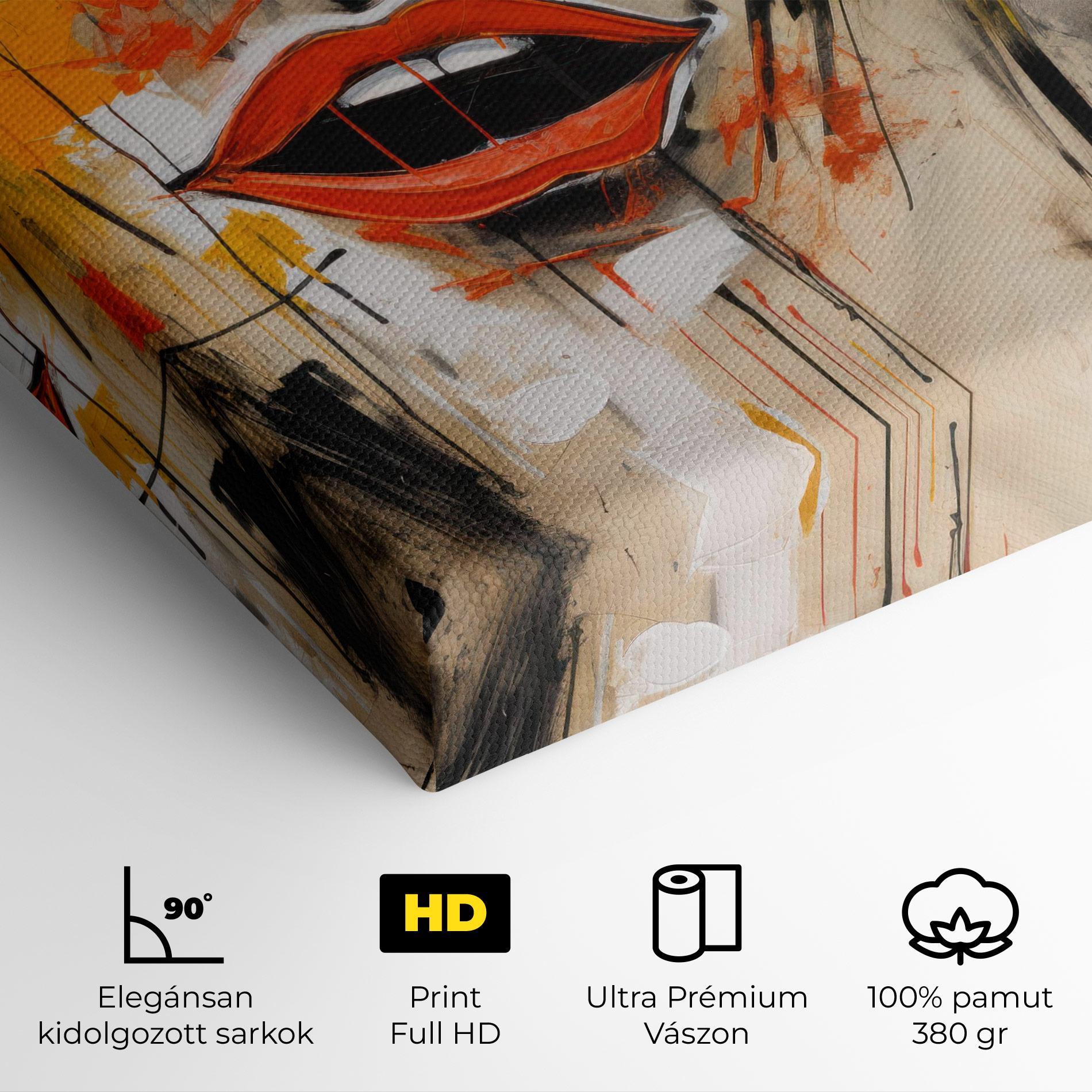 Vászonkép Abstract Woman Lips mockup 4