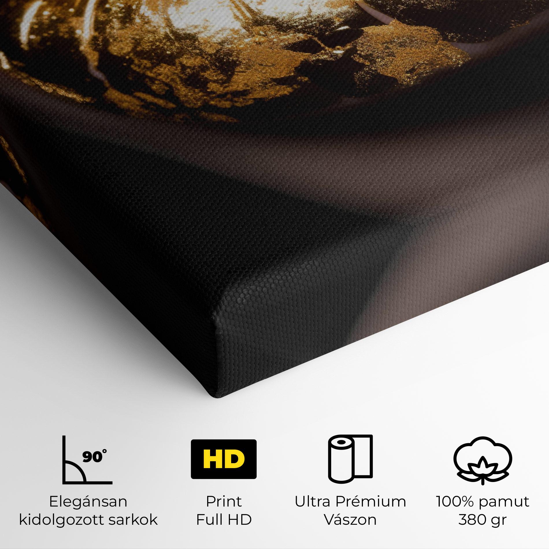 Vászonkép Big Gold Lips mockup 4