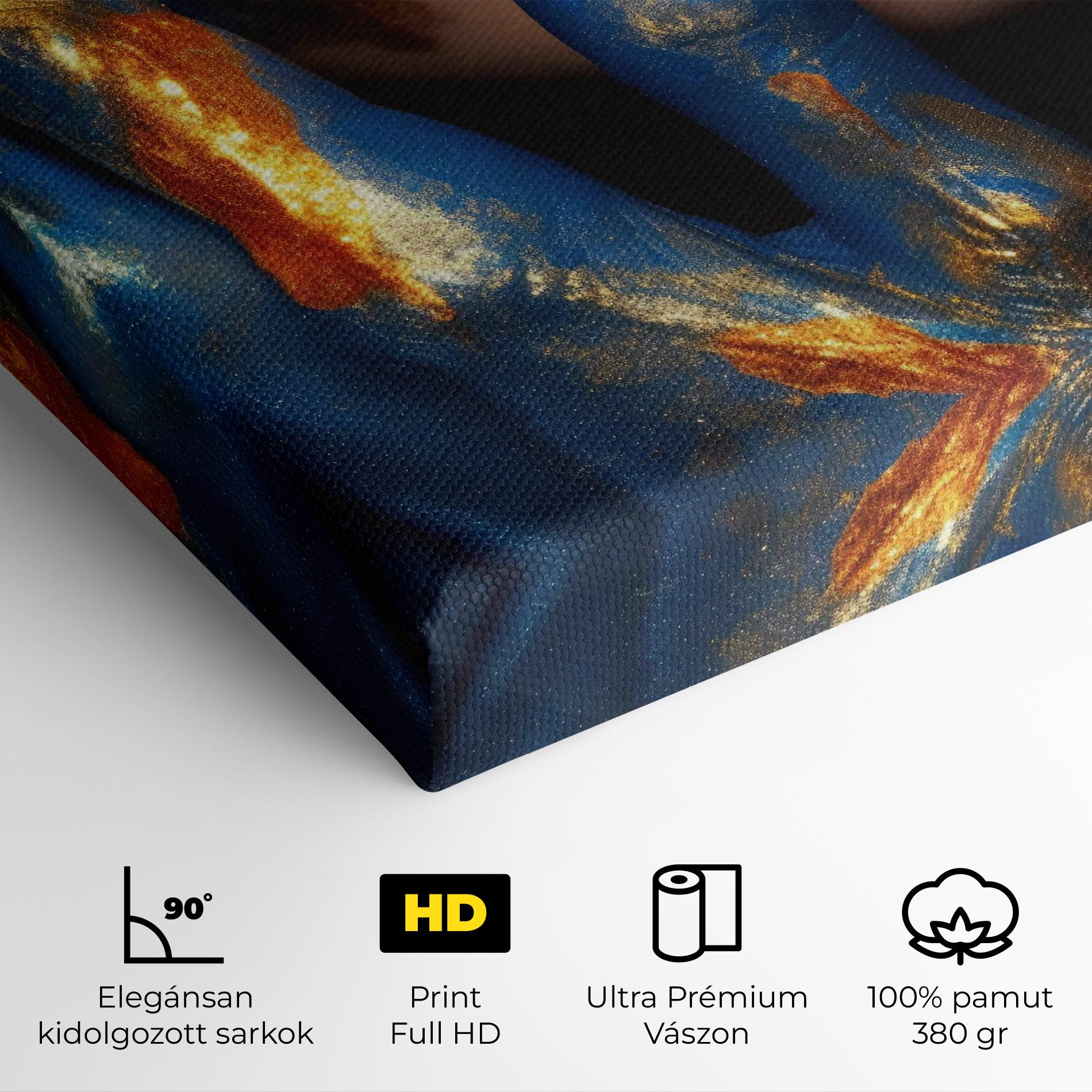 Vászonkép Blue Hand Lips mockup 4