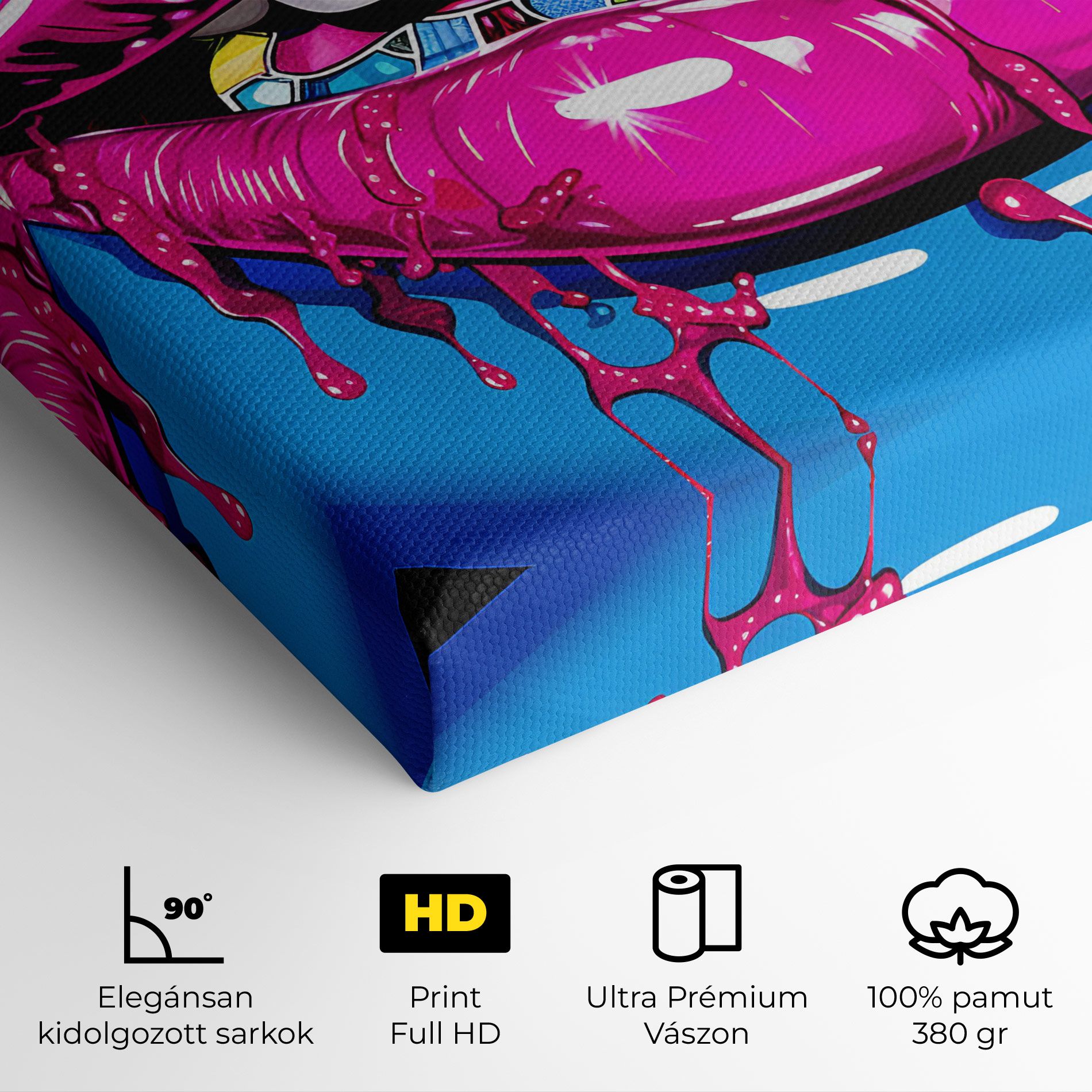 Blue Pink Lips Art mockup 4