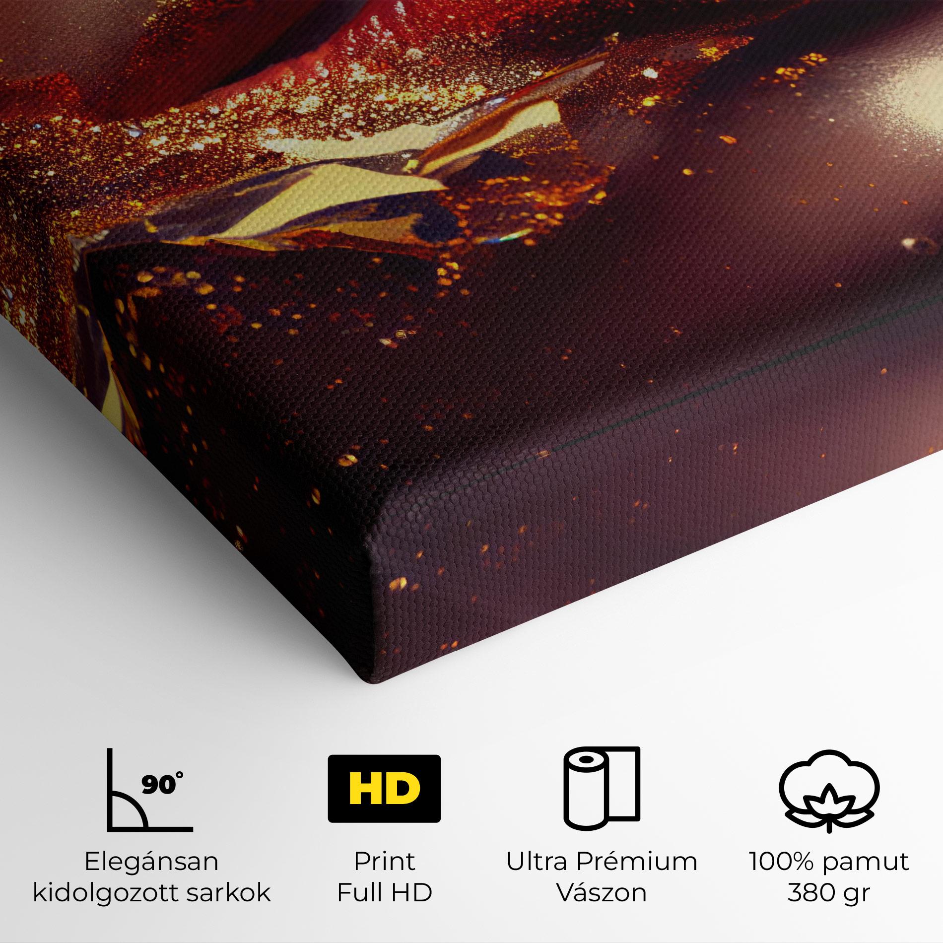 Vászonkép Gold Glitter Lips mockup 4