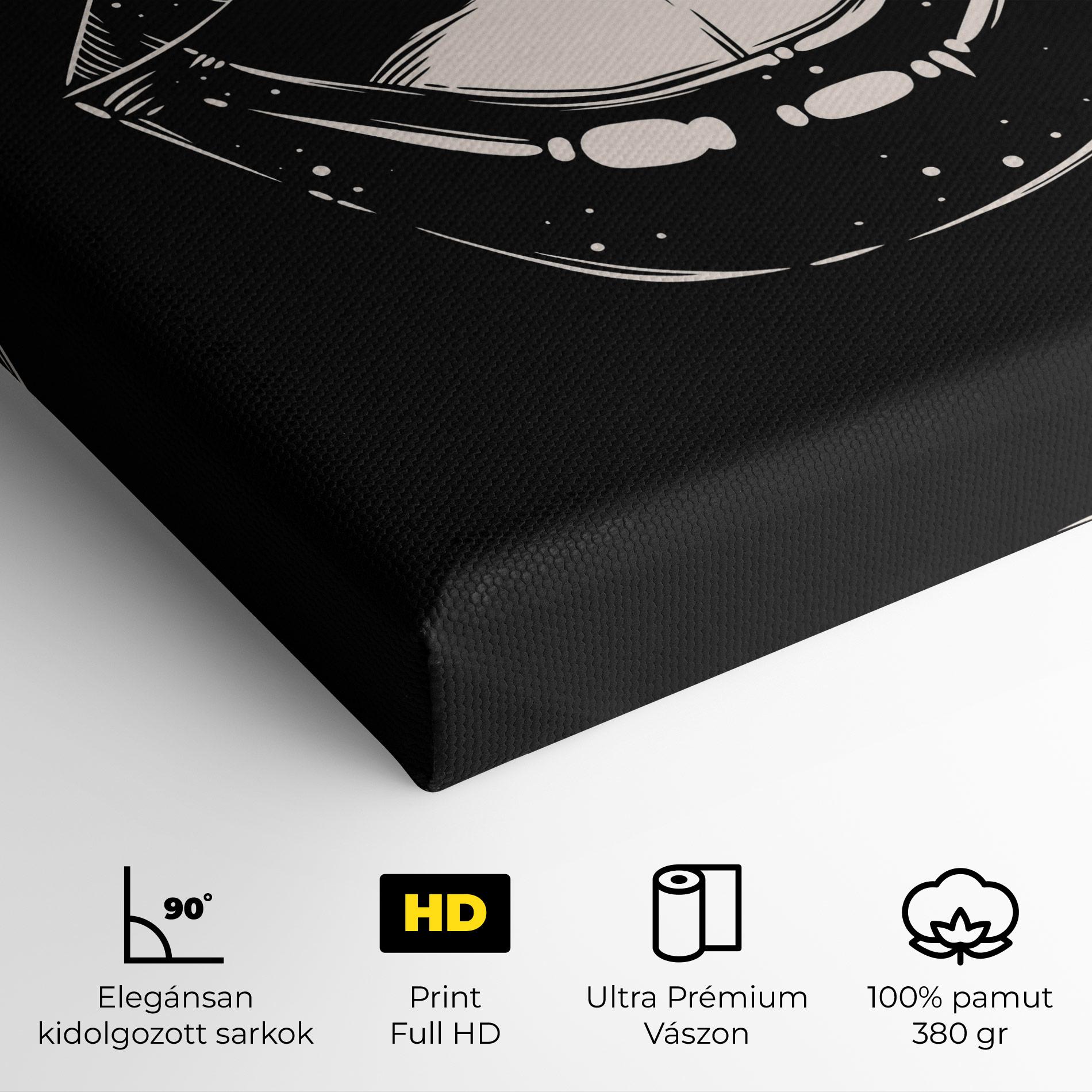 Vászonkép Lips On Black mockup 4