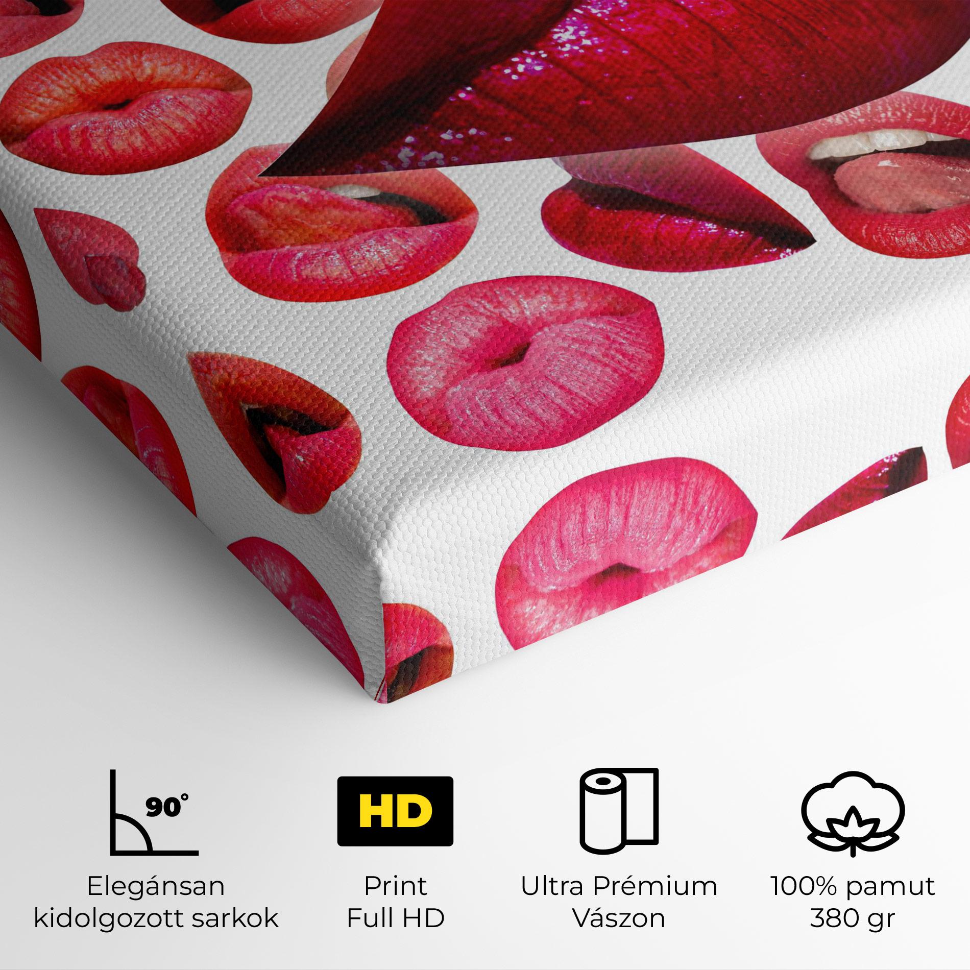 Vászonkép Red Lip Female mockup 4