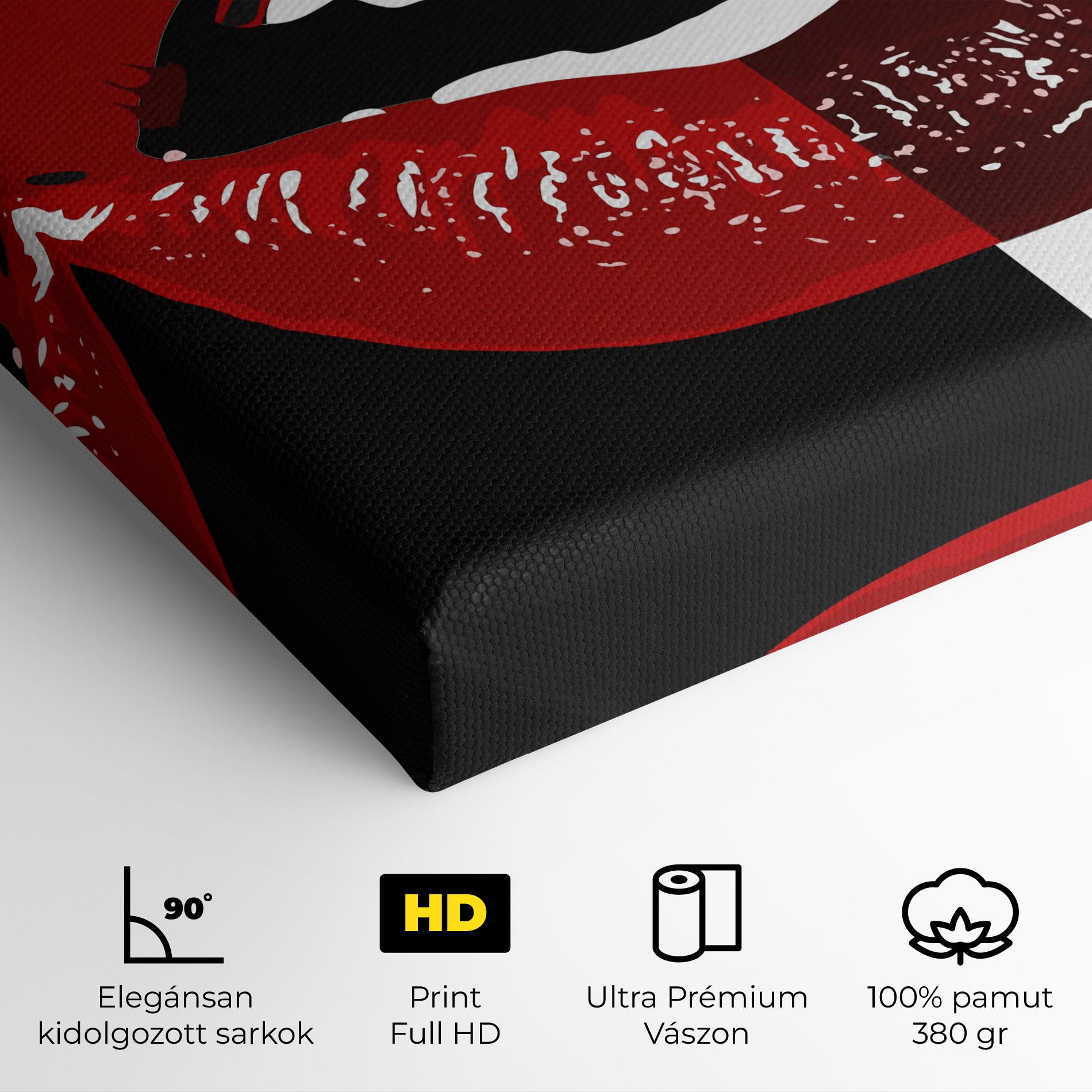 Vászonkép Red Shade Lips mockup 4