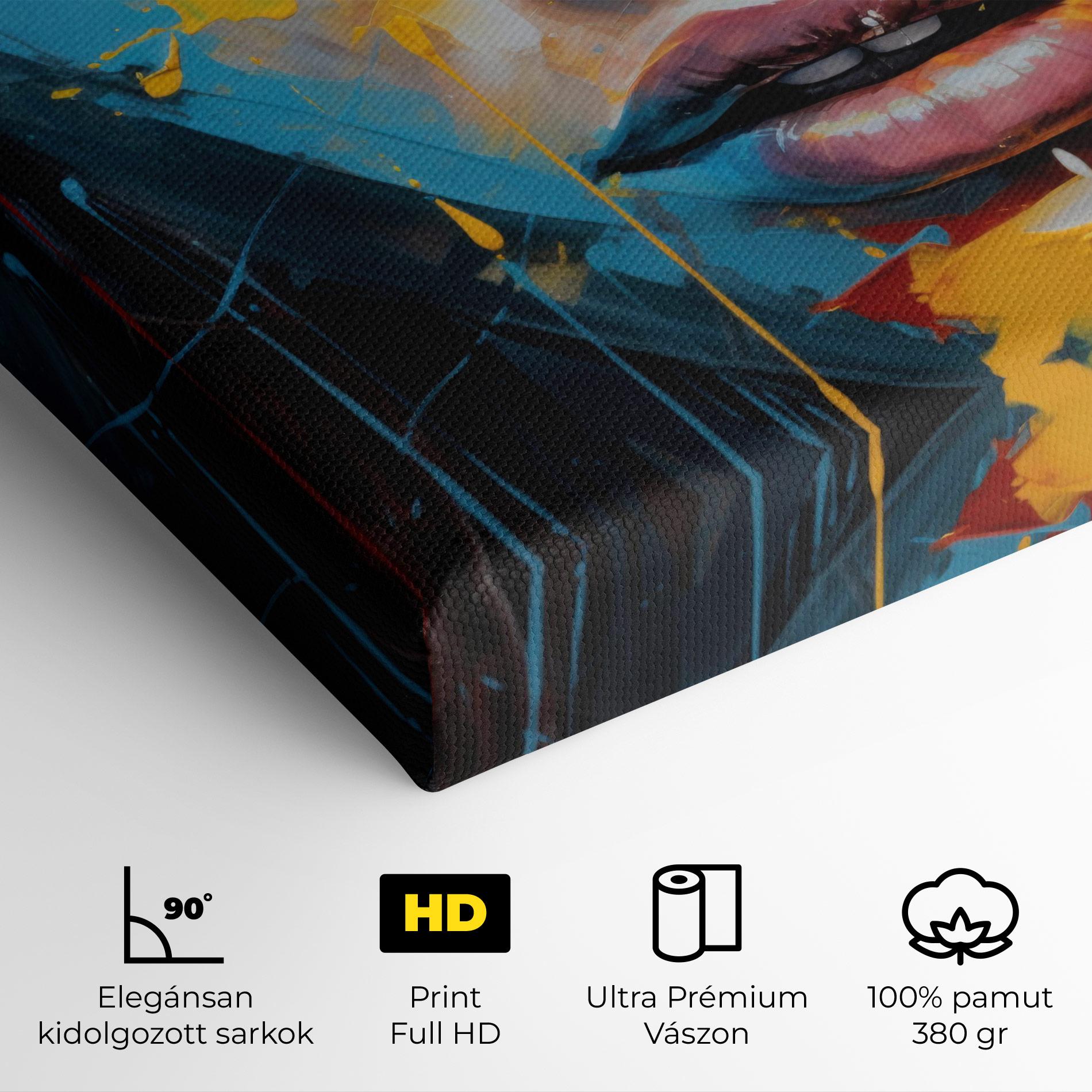 Vászonkép Woman Abstract Lips mockup 4