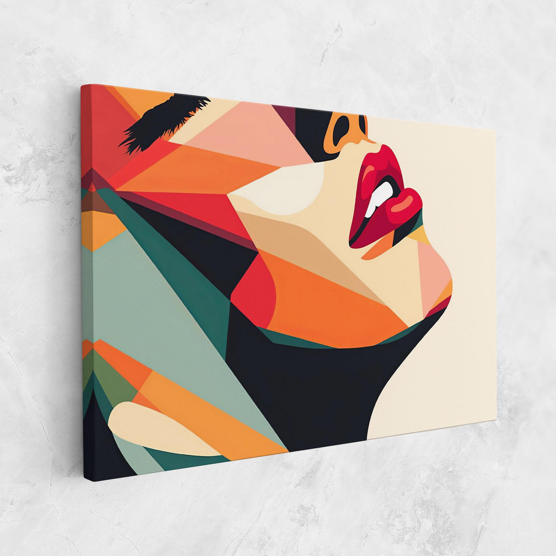 Vászonkép Abstract Lips mockup 1