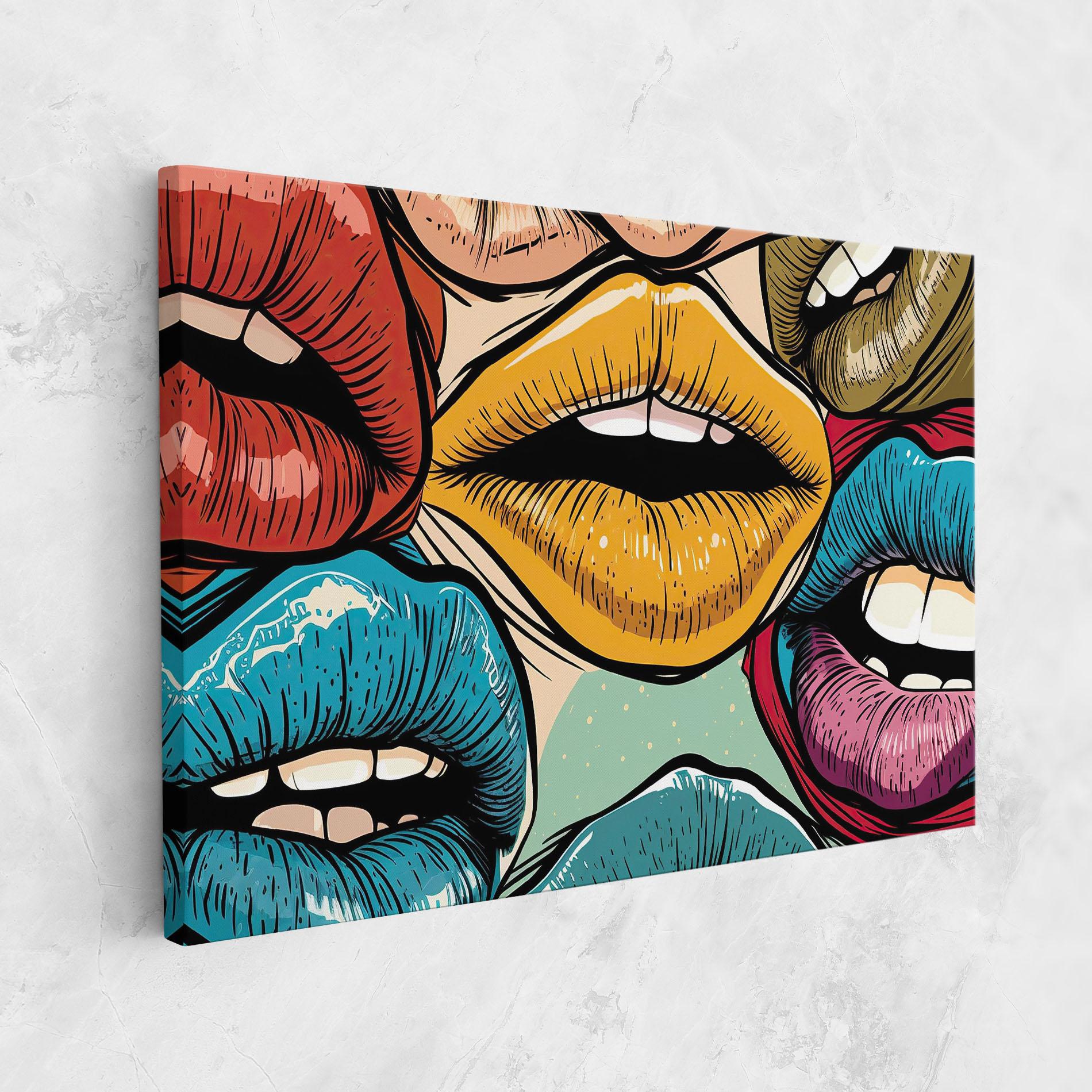 Vászonkép Comic Book Color Lips mockup 1