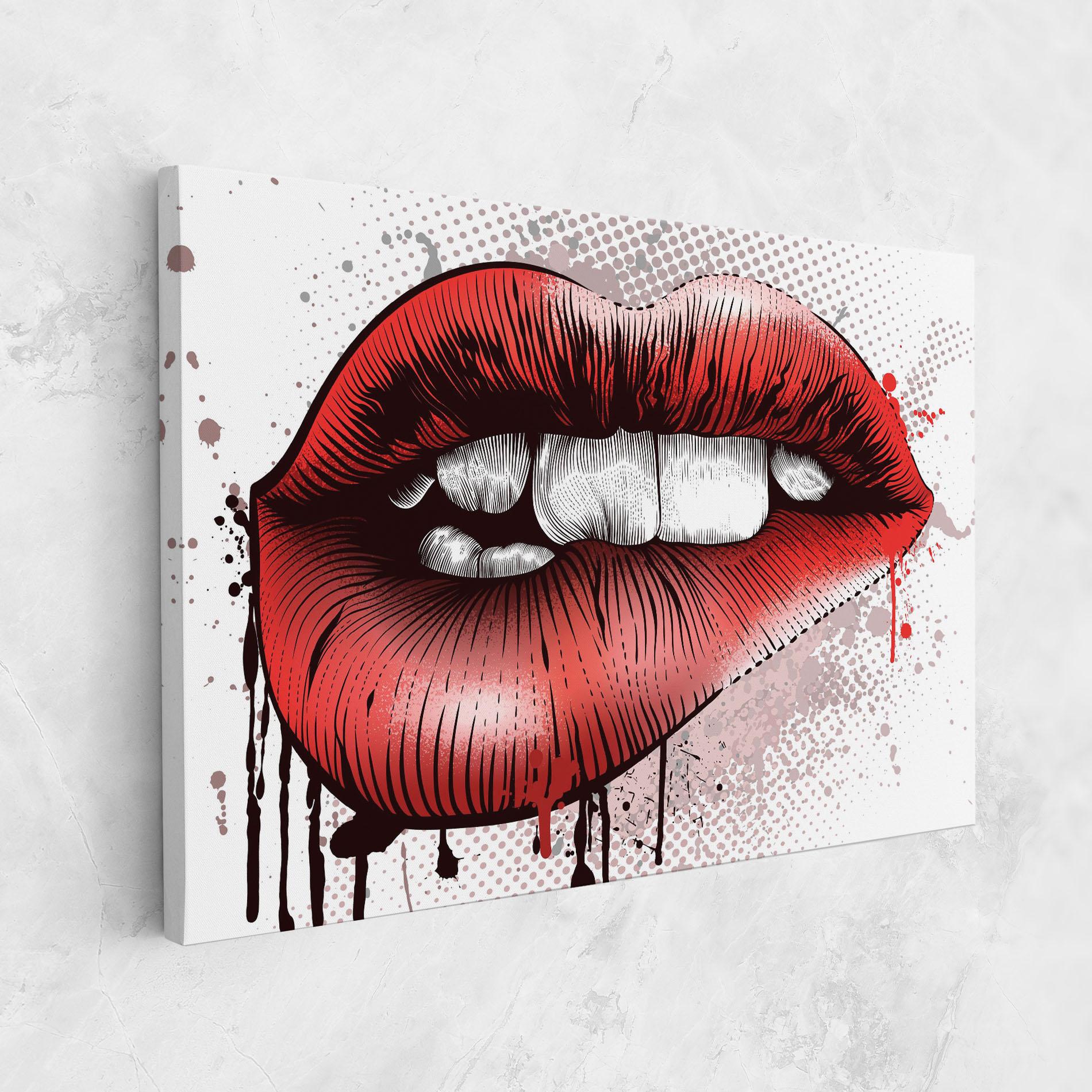 Vászonkép Lips Pop Artistic mockup 1