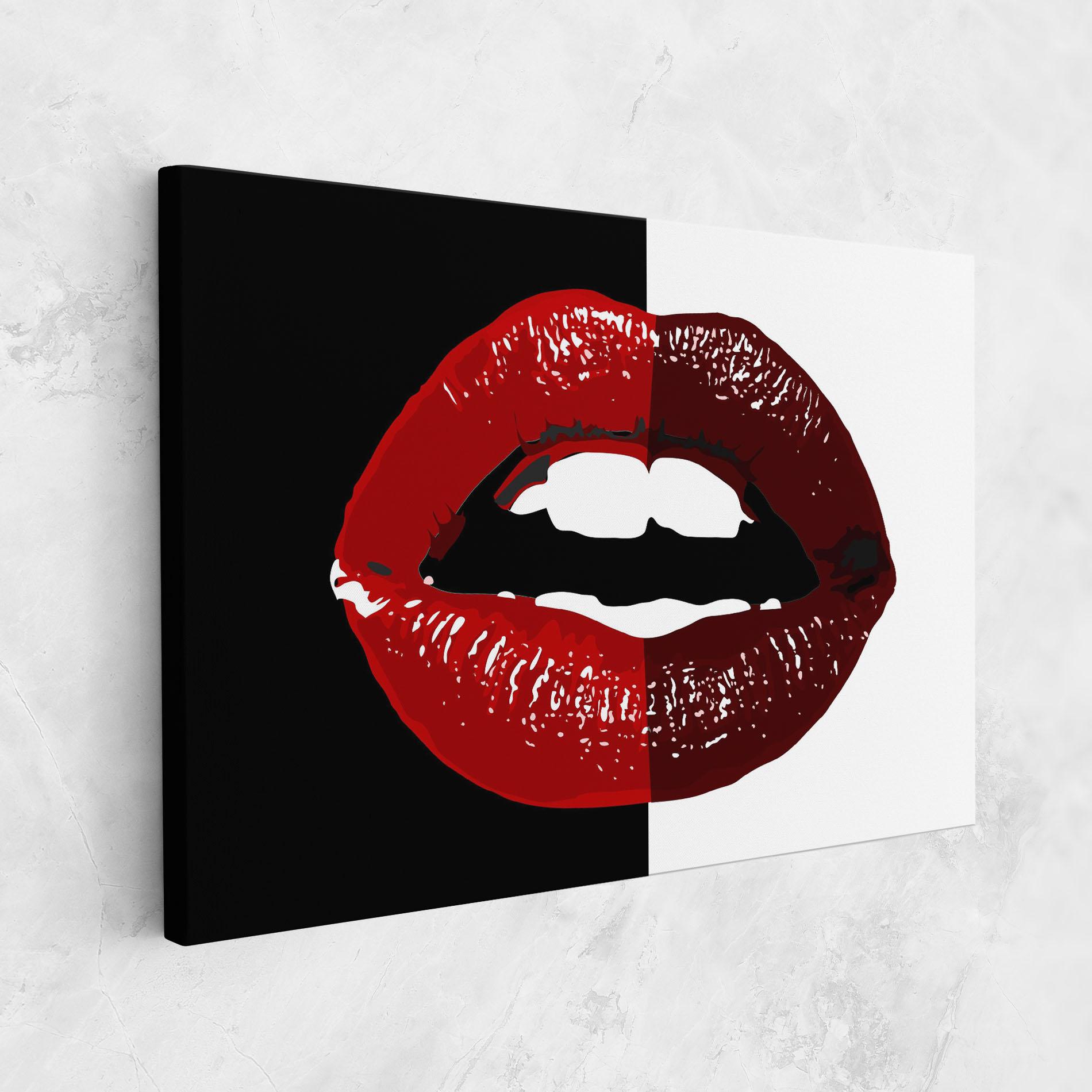 Vászonkép Red Shade Lips mockup 1