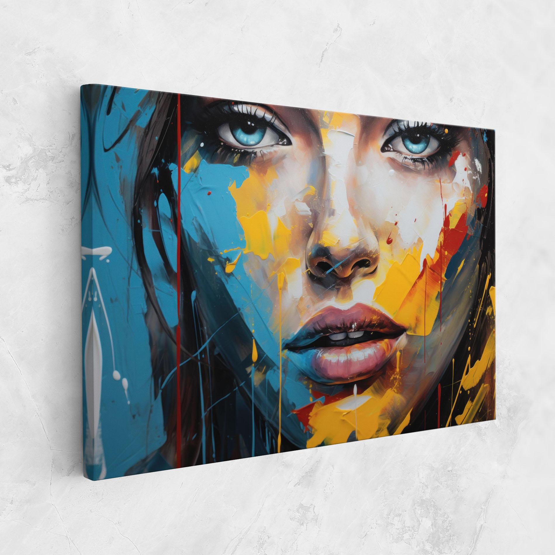 Vászonkép Woman Abstract Lips mockup 1
