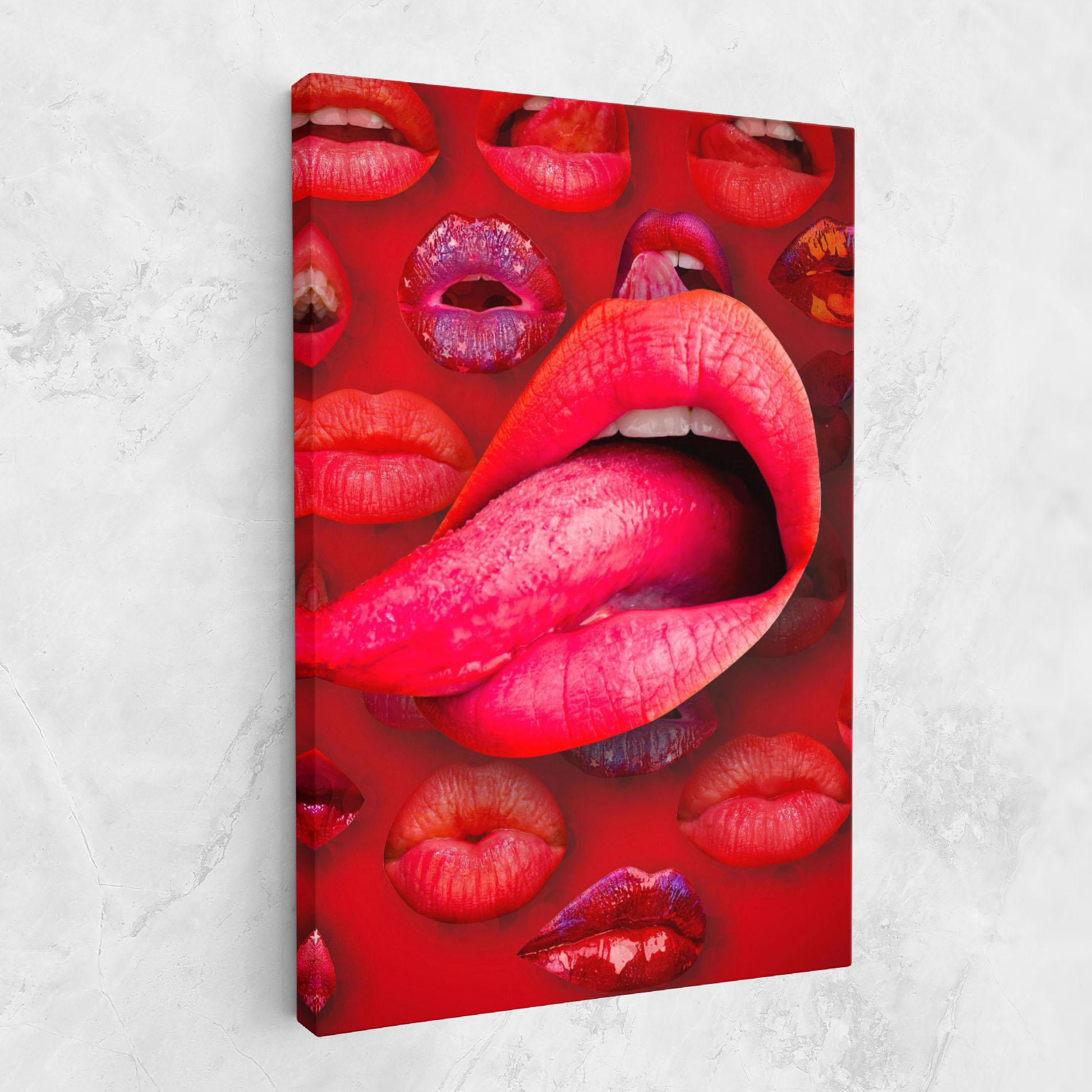 Vászonkép Big Tongue Collage mockup 1