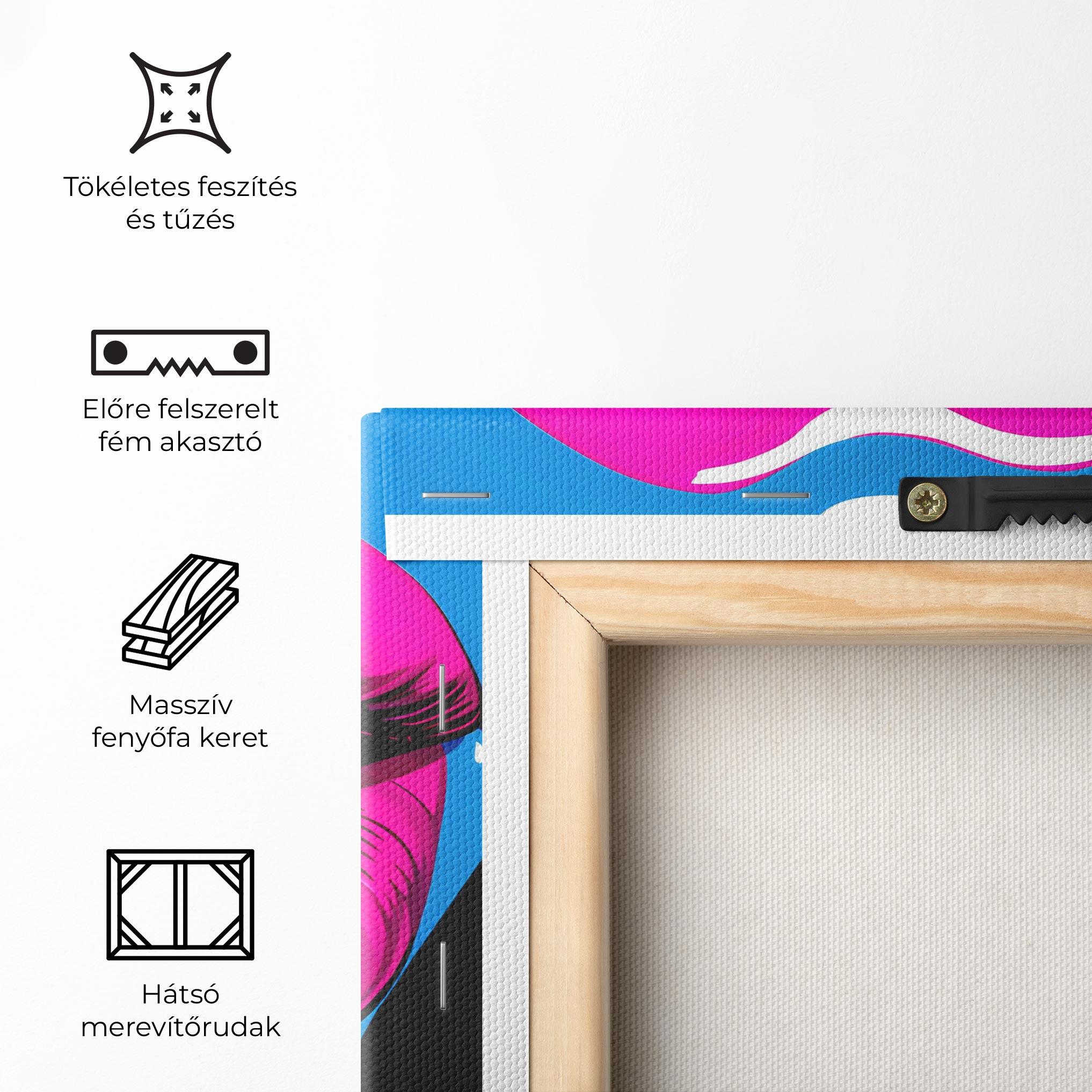 Vászonkép Blue Pink Lips Art mockup 5