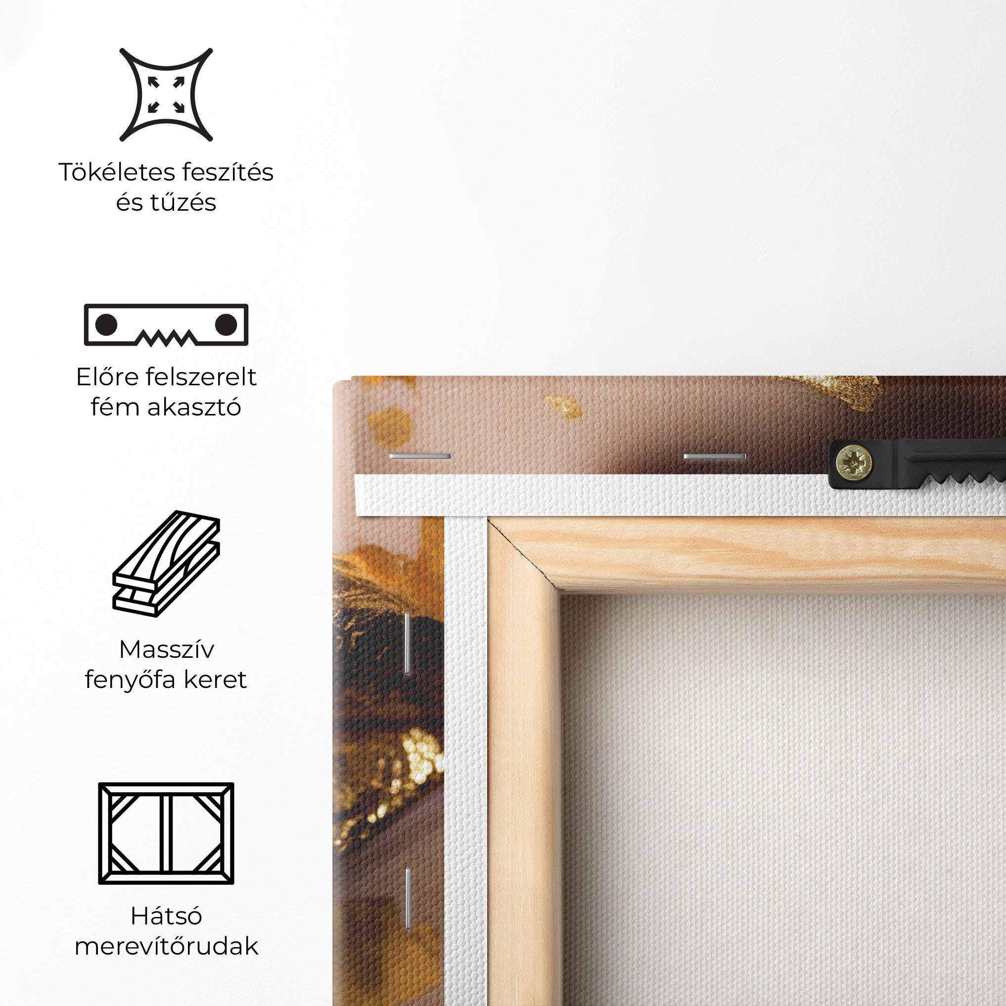 Vászonkép Close Gold Lips mockup 5